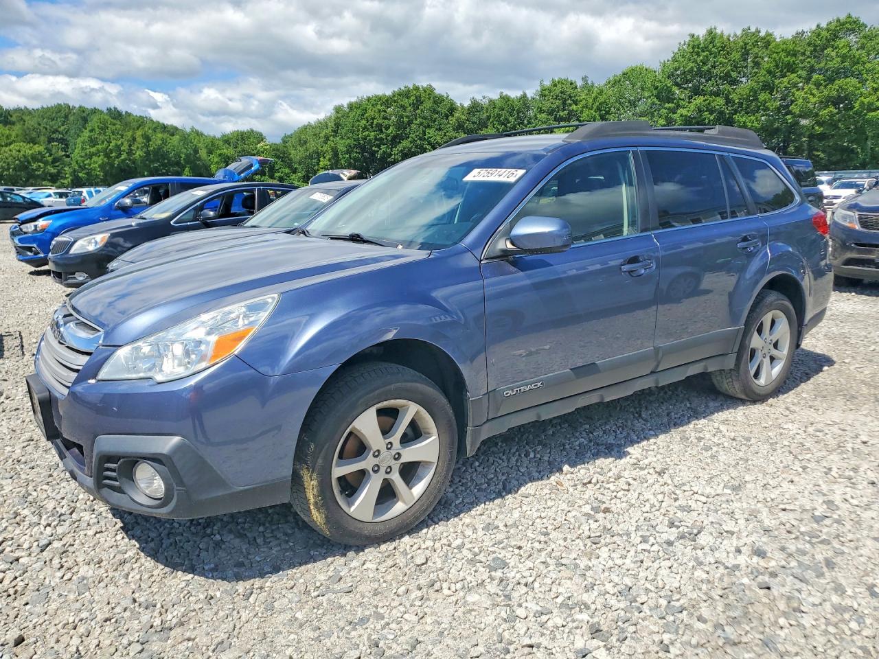 2014 Subaru Outback 2.5i Premium Blue vin: 4S4BRBCC6E3301941