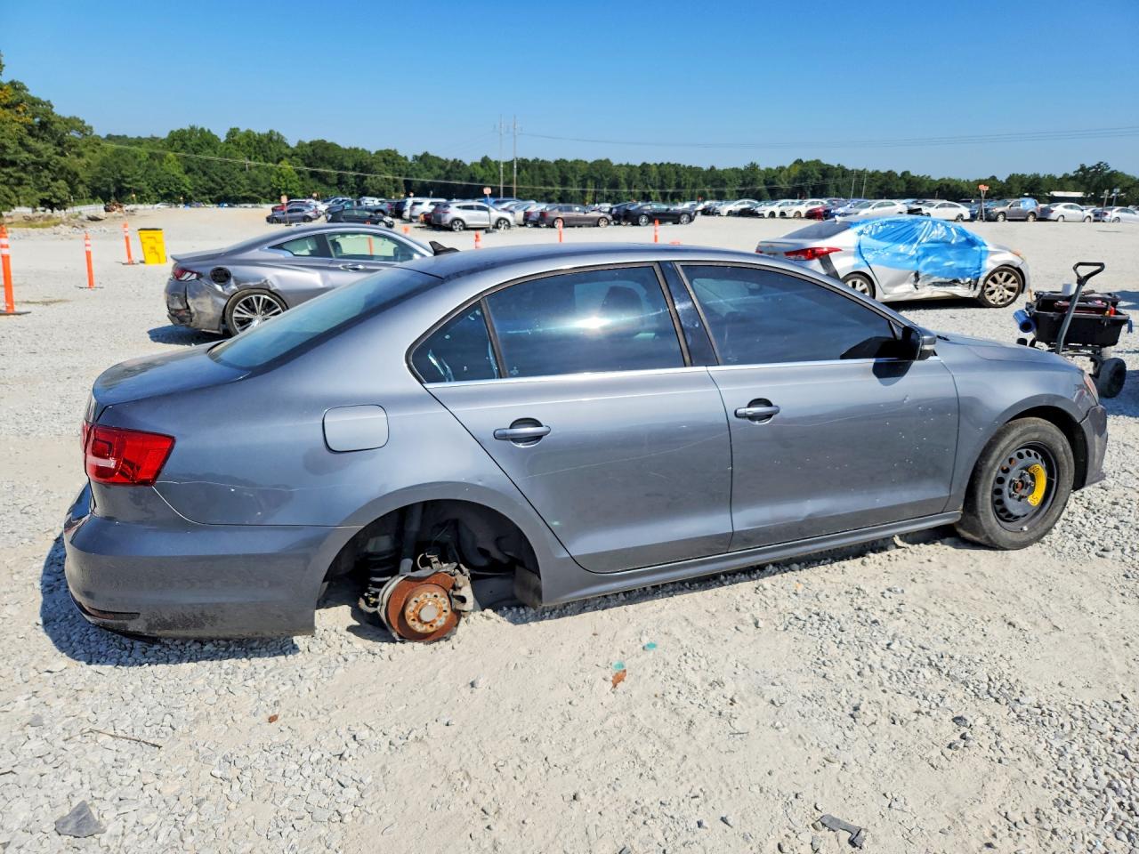 2015 Volkswagen Jetta Se Gray vin: 3VWD17AJ7FM353613