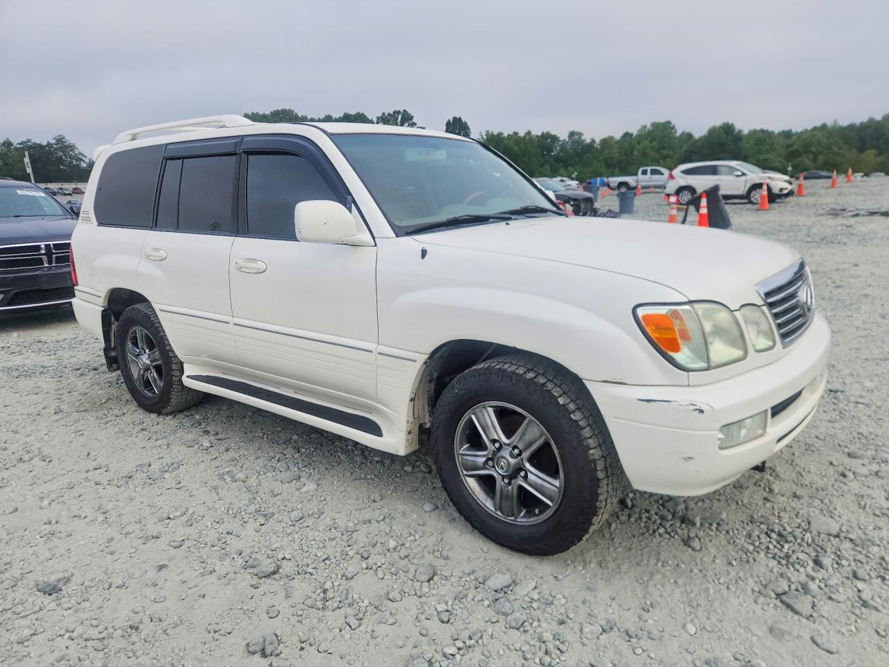 2007 Lexus Lx 470 White vin: JTJHT00W074020571