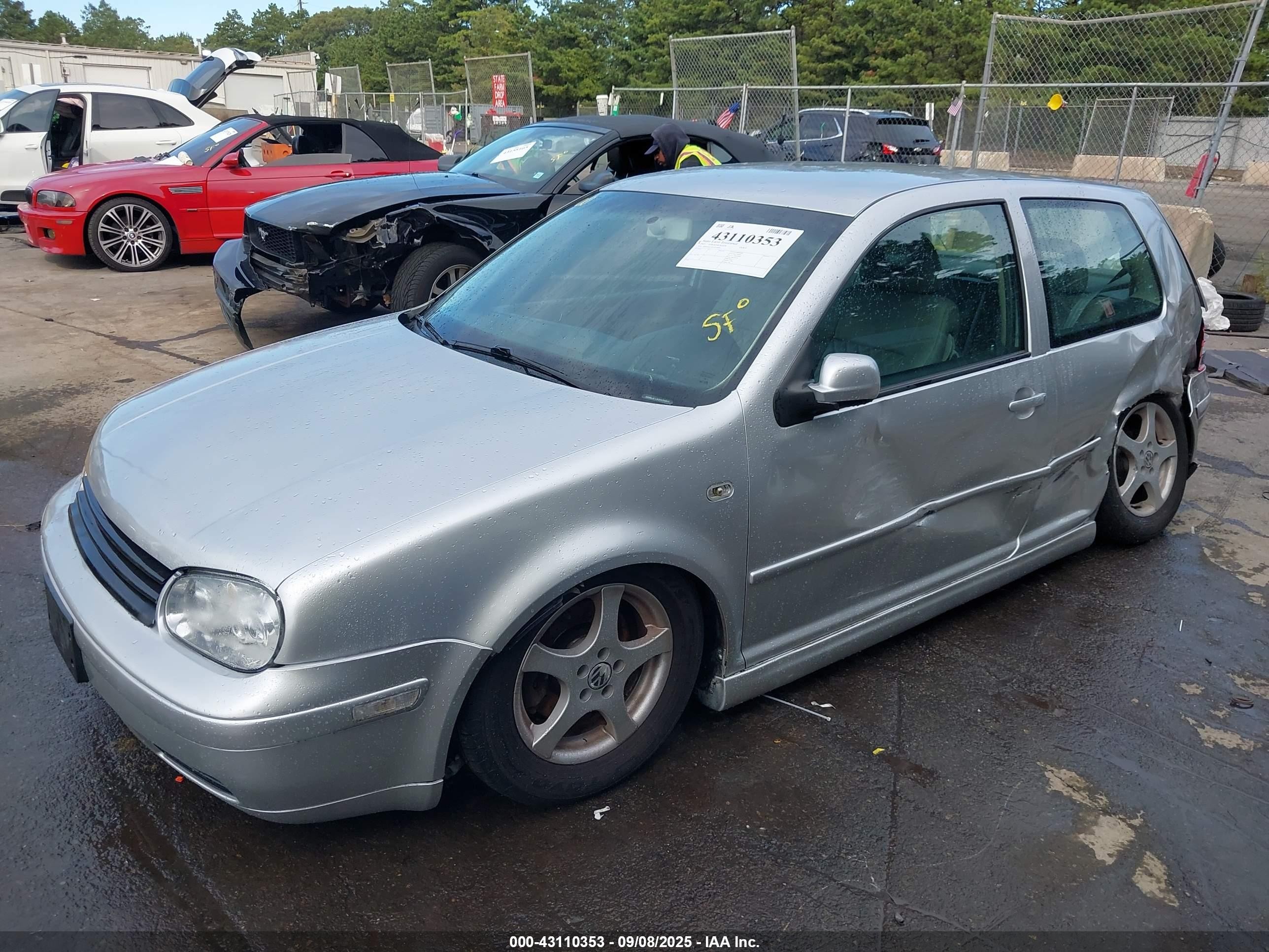 2003 Volkswagen Golf Gl/gl 2.0l Silver vin: 9BWBK61J834038804