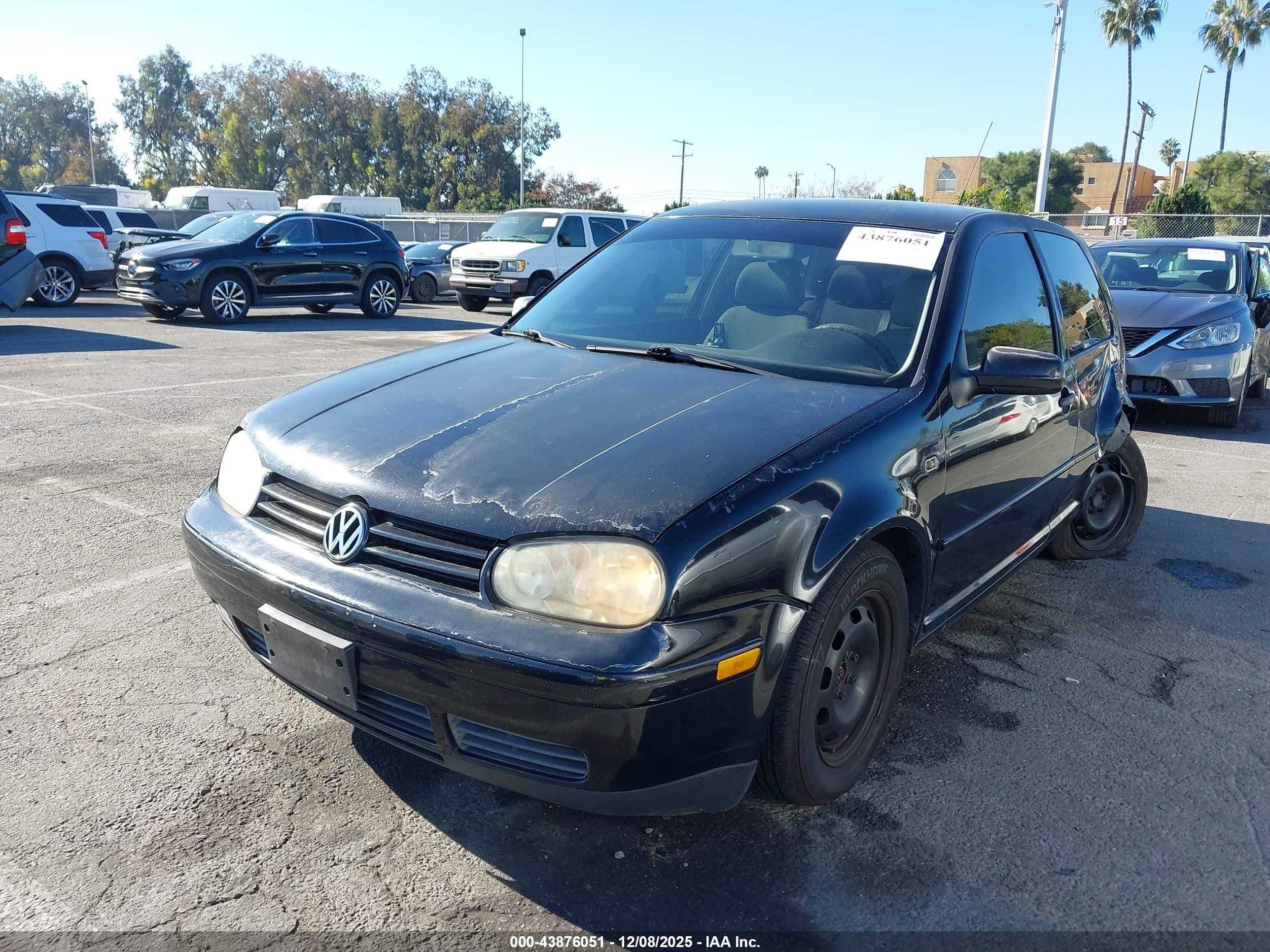 2004 Volkswagen Golf Gl Black vin: 9BWBL61J644001457