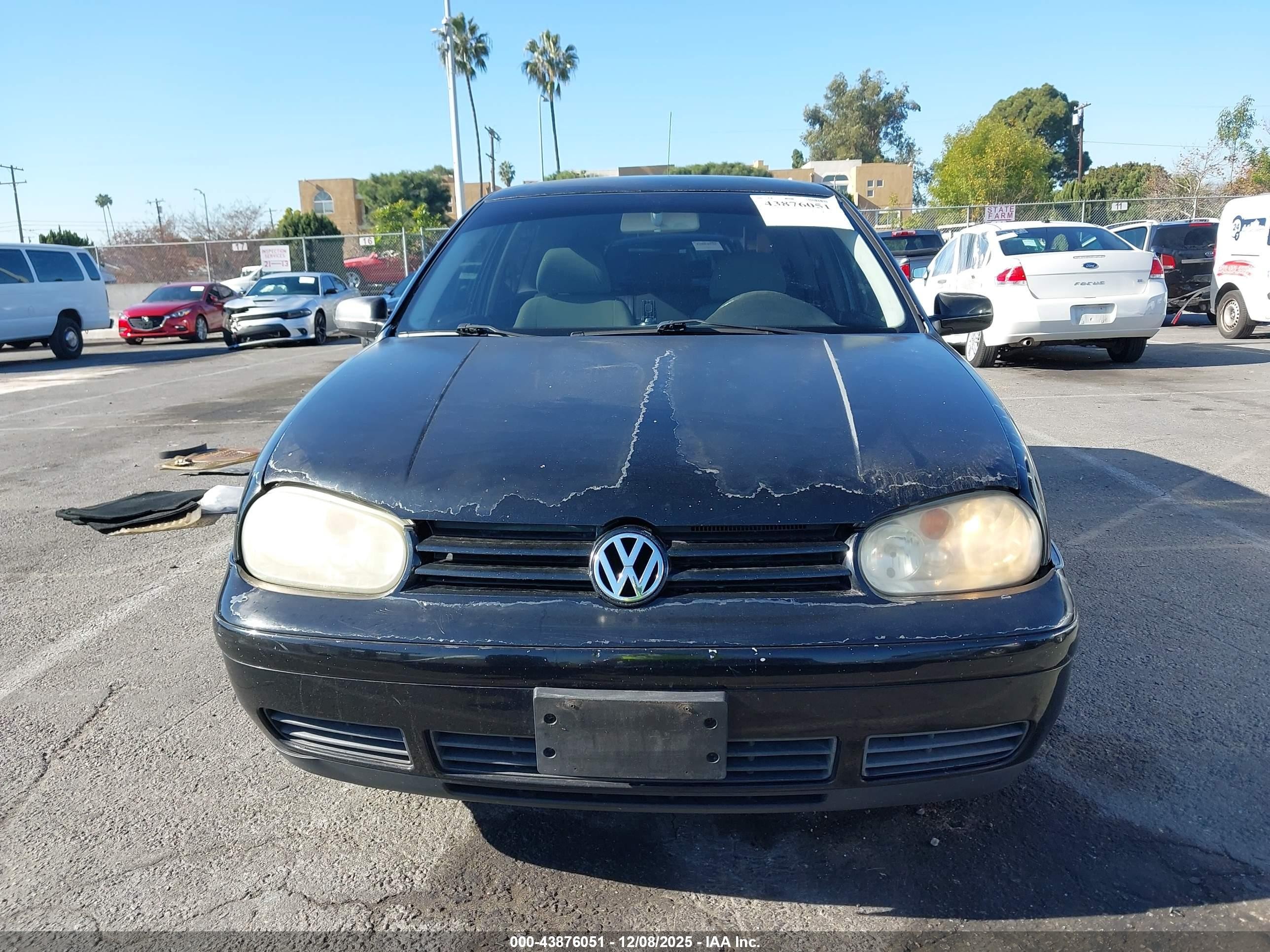 2004 Volkswagen Golf Gl Black vin: 9BWBL61J644001457