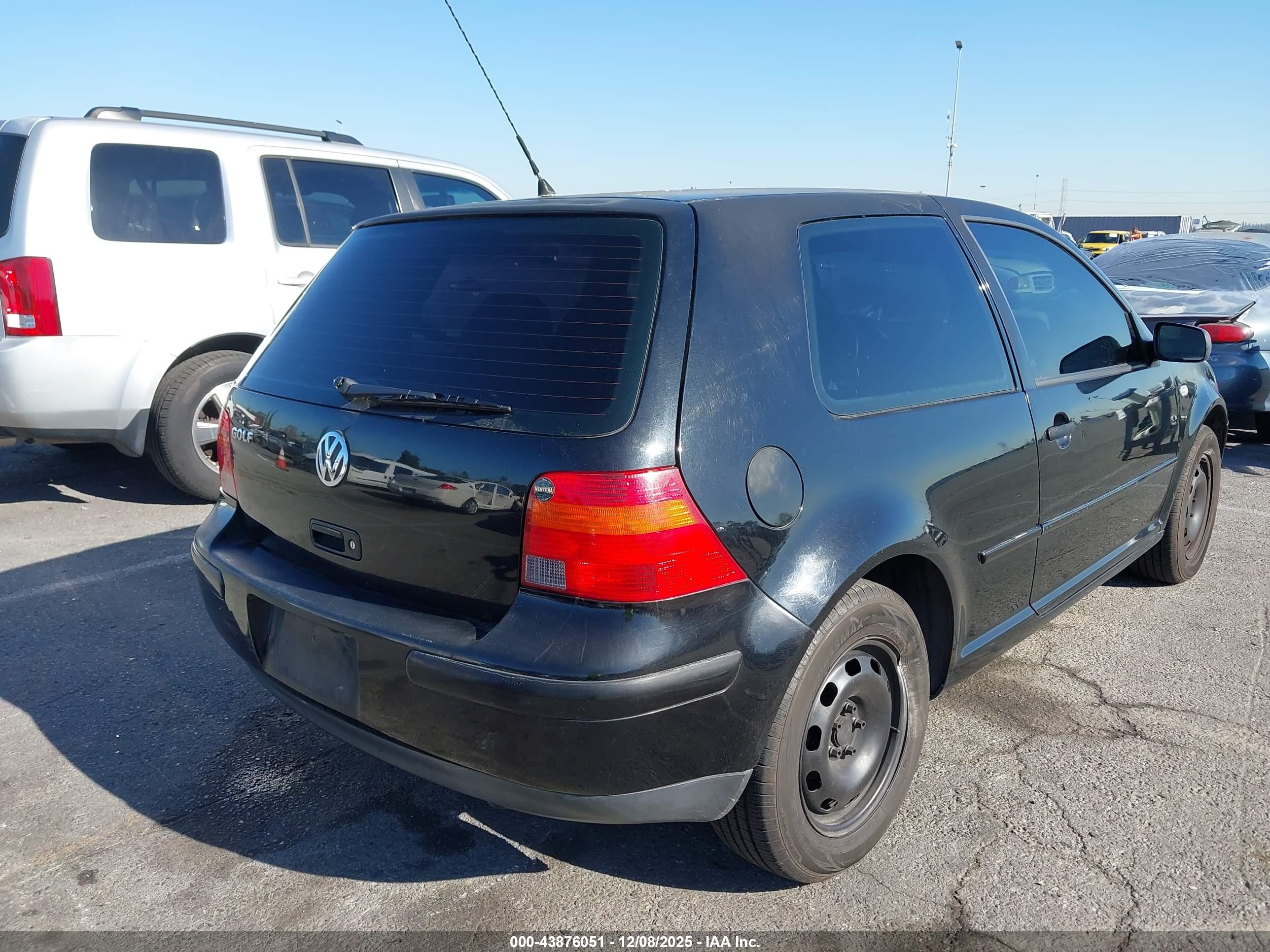 2004 Volkswagen Golf Gl Black vin: 9BWBL61J644001457