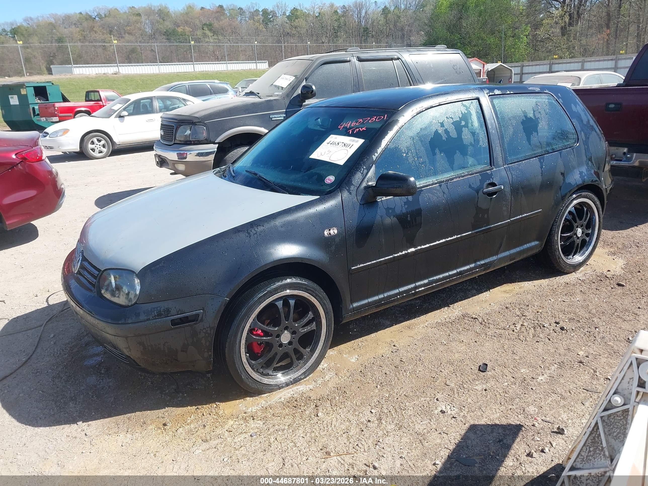 2001 Volkswagen Golf Gl Черный vin: 9BWBT61J214066303