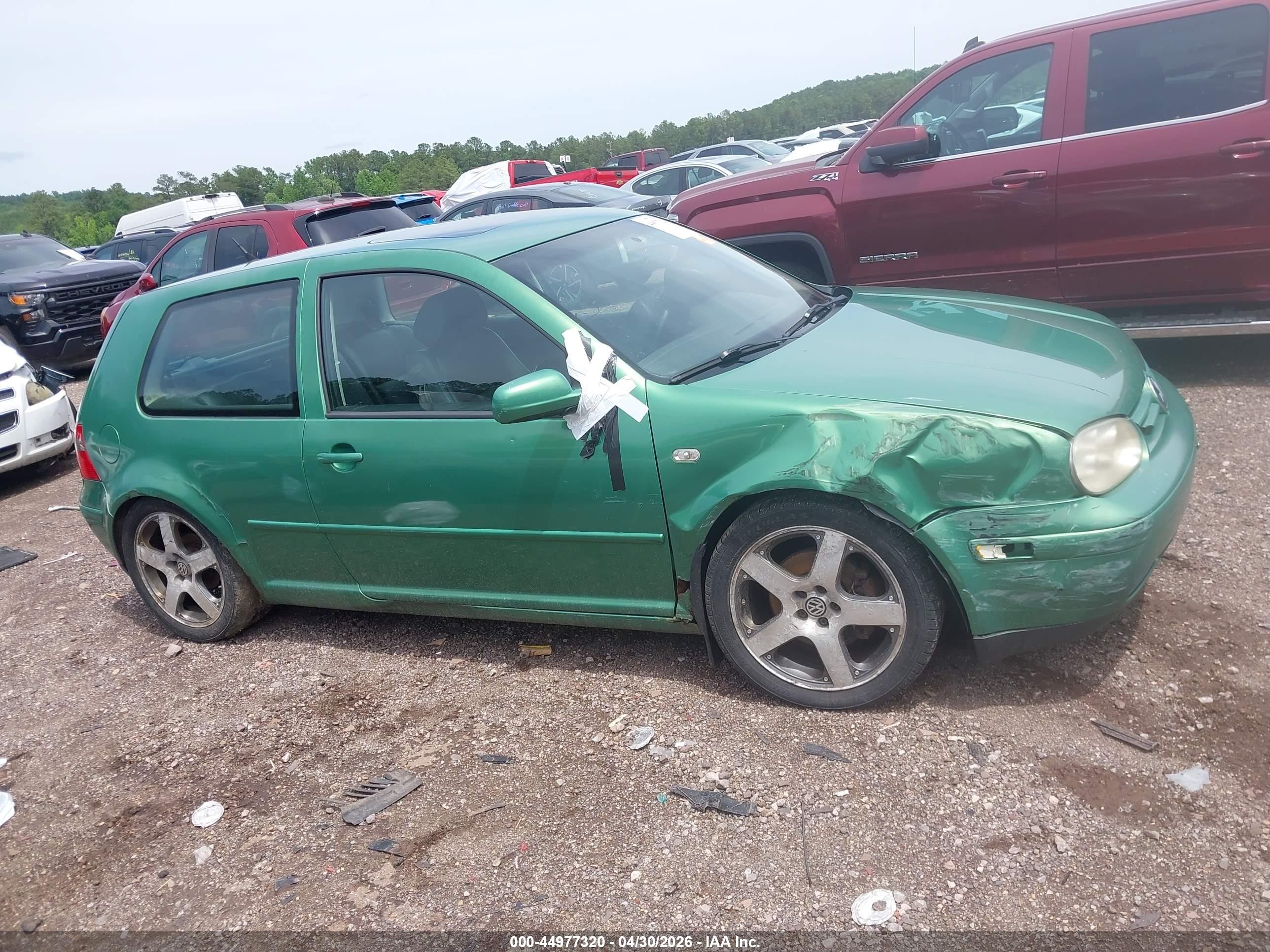2002 Volkswagen Gti 1.8l/337 Green vin: 9BWDE61J024006444