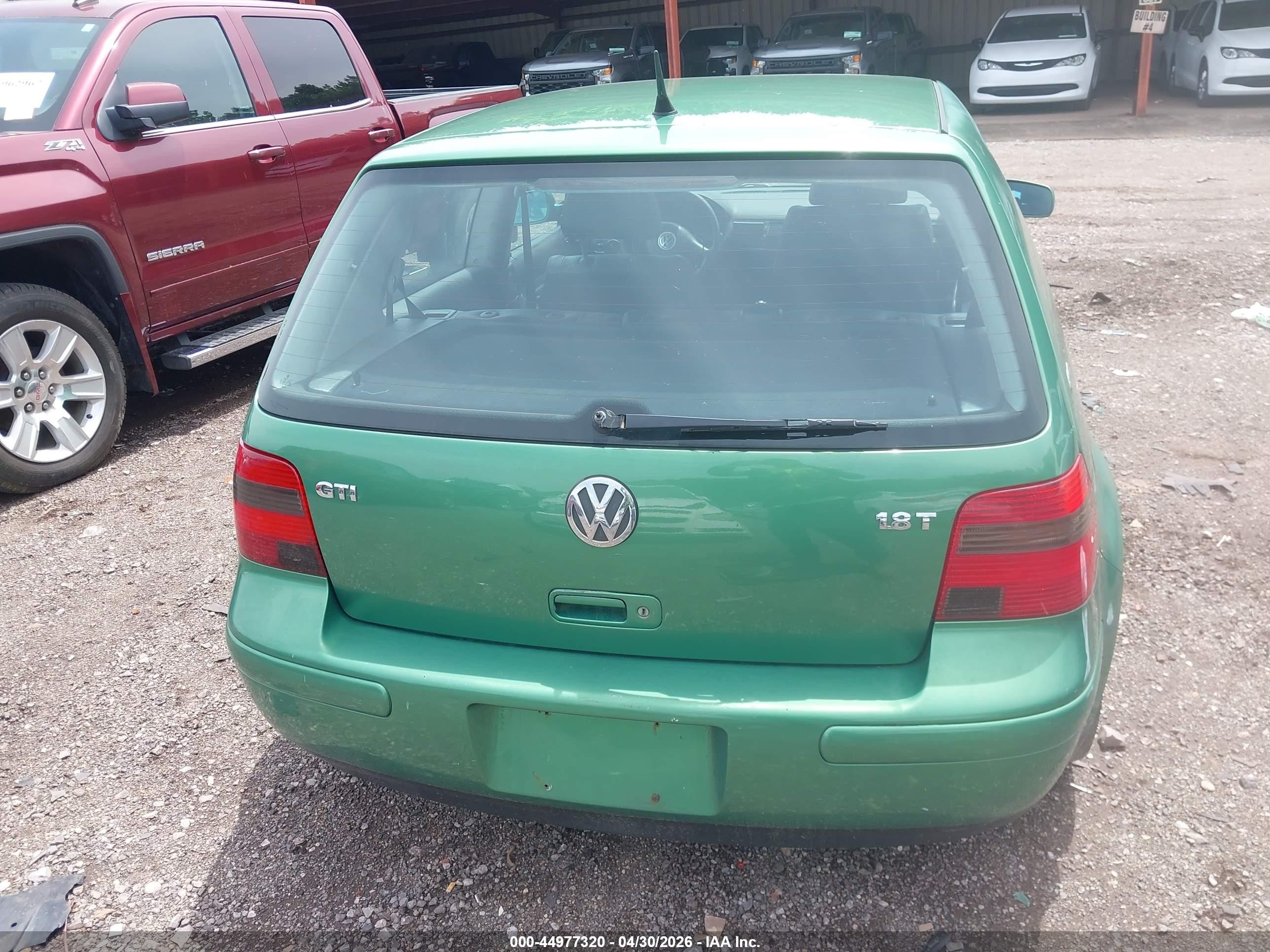 2002 Volkswagen Gti 1.8l/337 Green vin: 9BWDE61J024006444