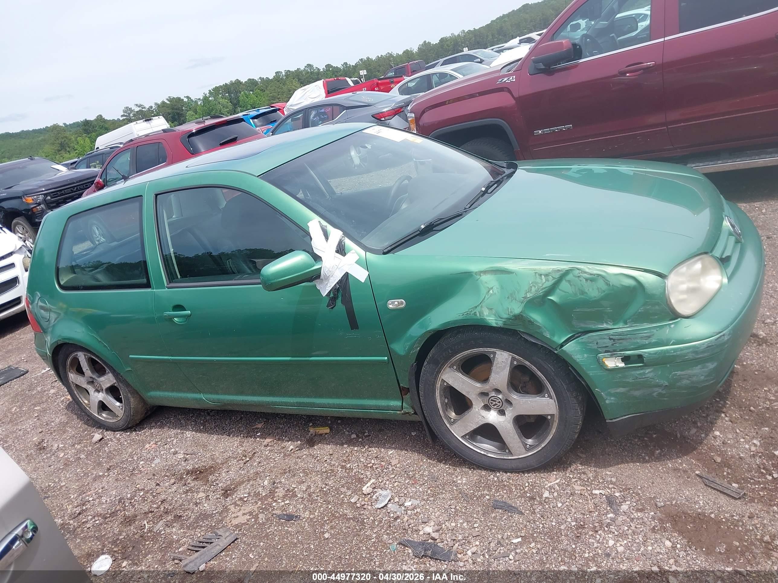 2002 Volkswagen Gti 1.8l/337 Green vin: 9BWDE61J024006444