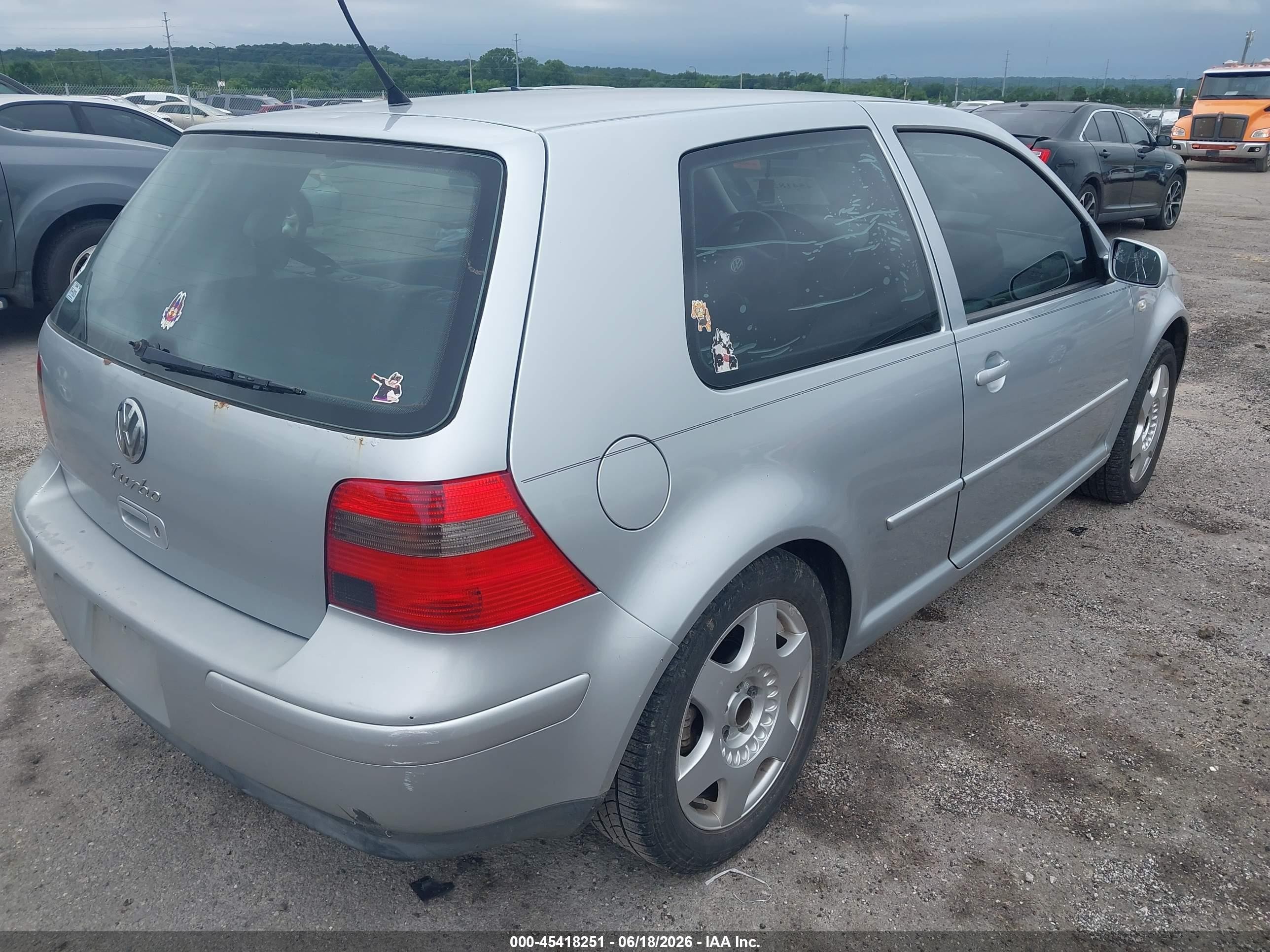 2003 Volkswagen Gti 1.8t Silver vin: 9BWDE61J434021790