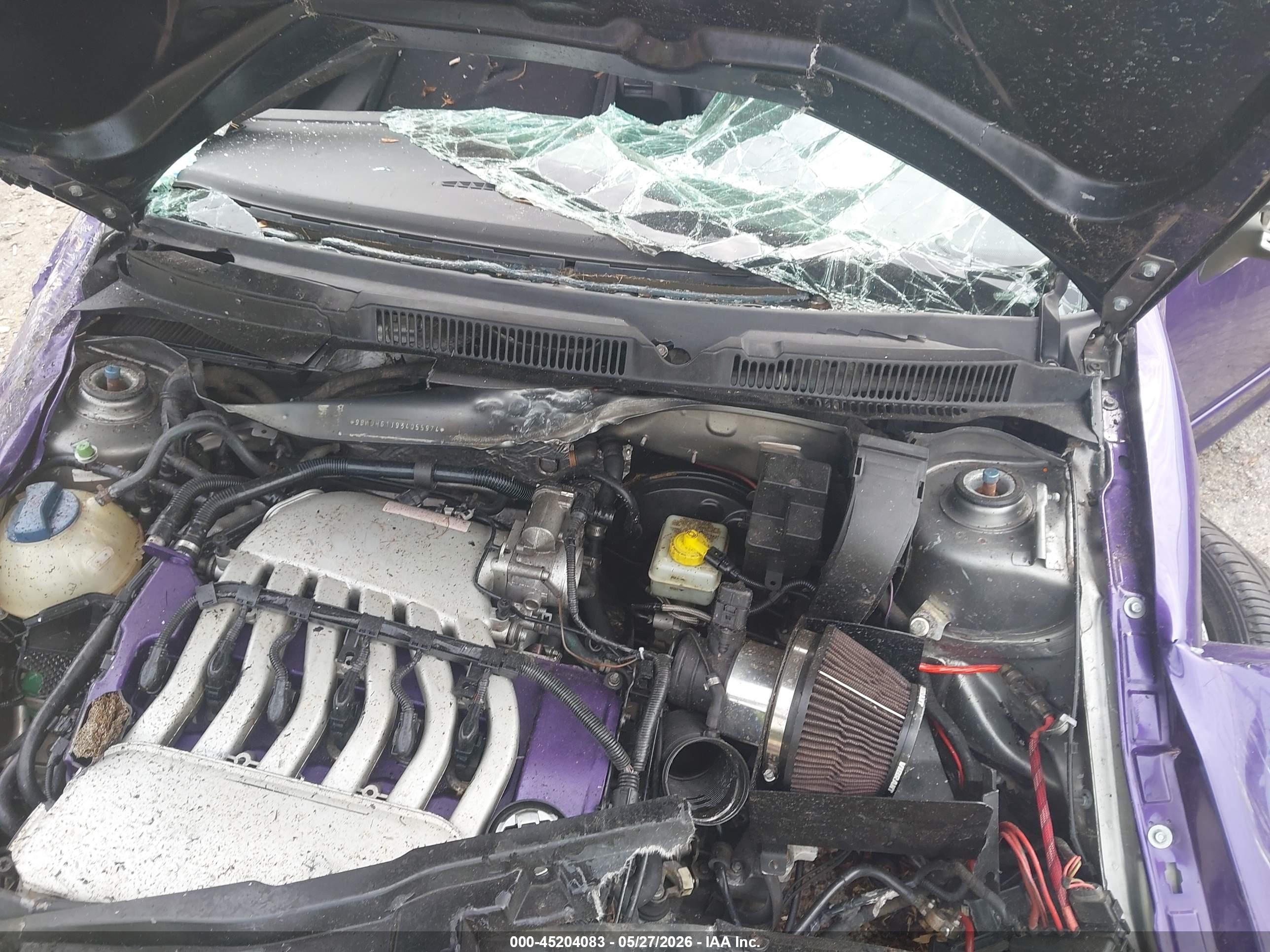 2003 Volkswagen Gti Vr6 Purple vin: 9BWDH61J934055974