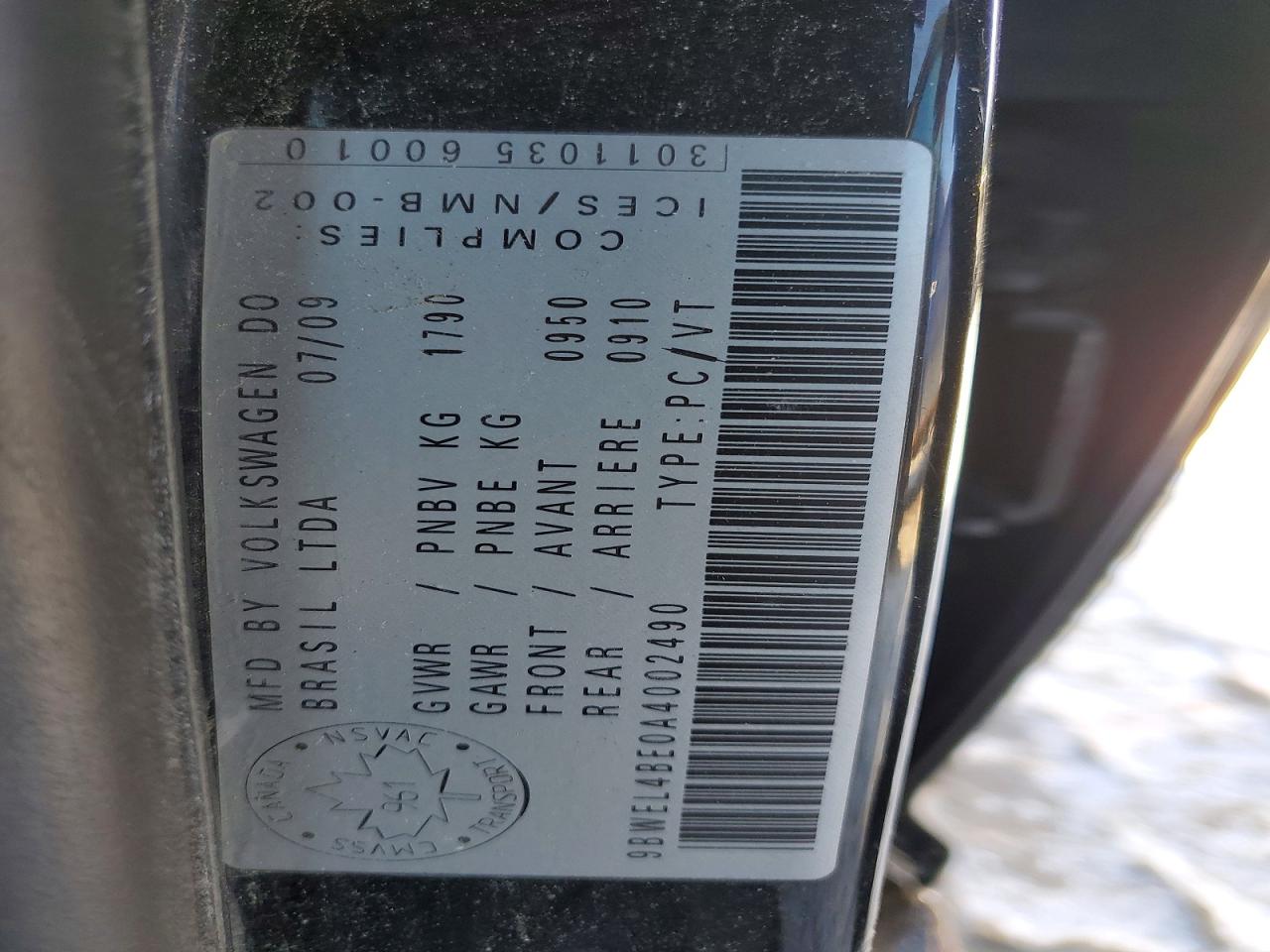 2010 Volkswagen City Golf Black vin: 9BWEL4BE0A4002490