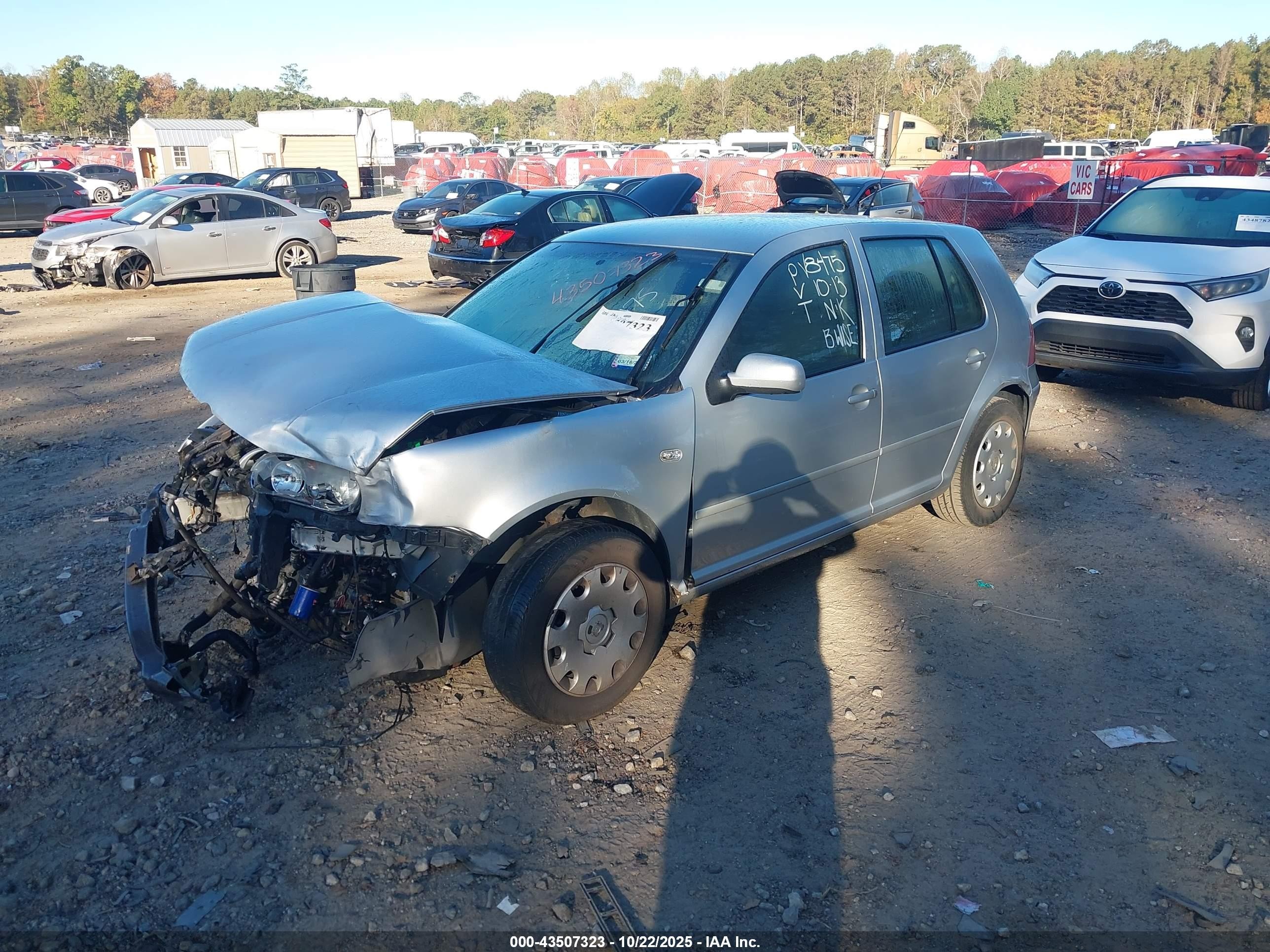 2003 Volkswagen Golf Gl 2.0l Silver vin: 9BWFK61J634008475