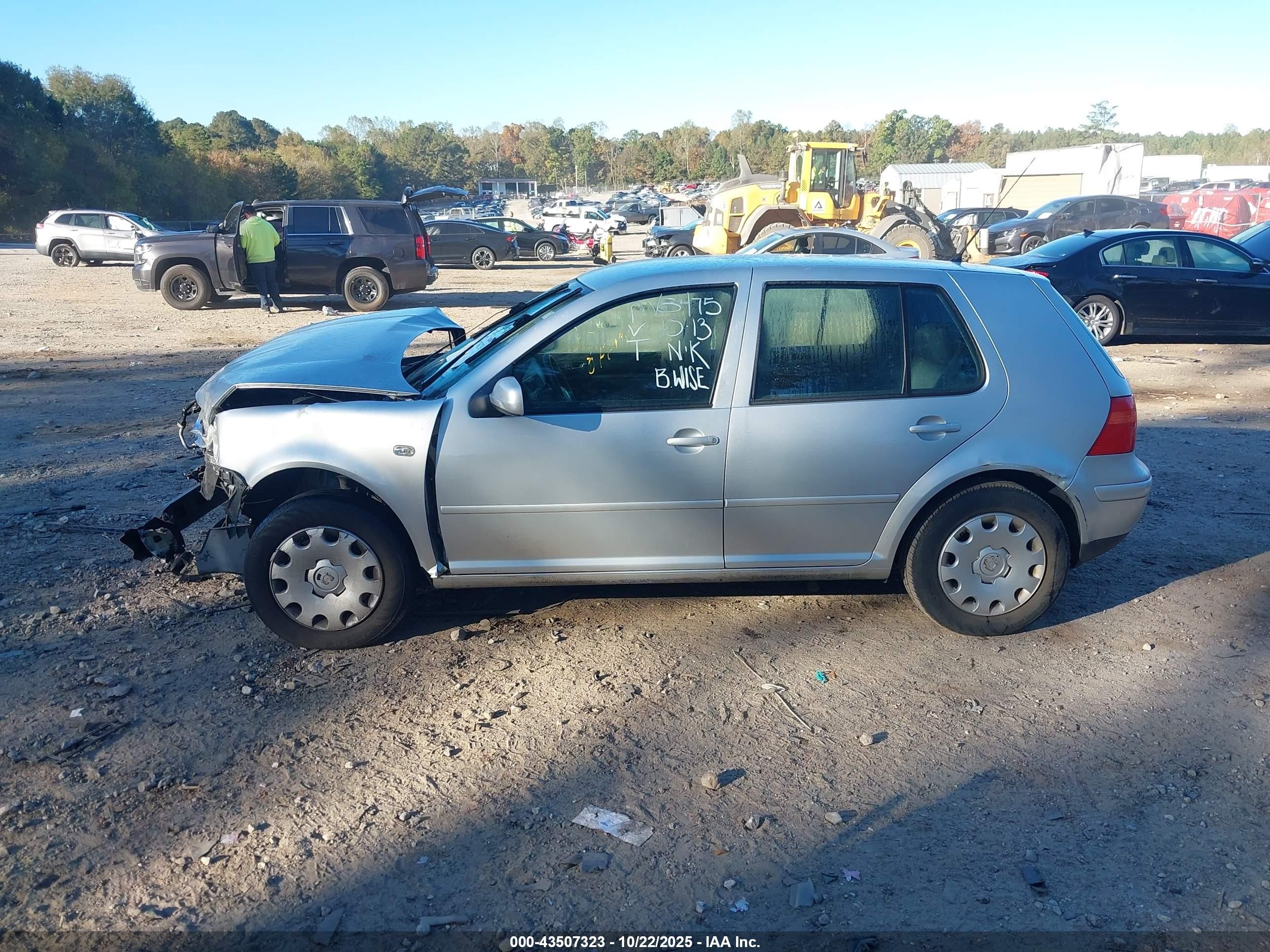 2003 Volkswagen Golf Gl 2.0l Silver vin: 9BWFK61J634008475