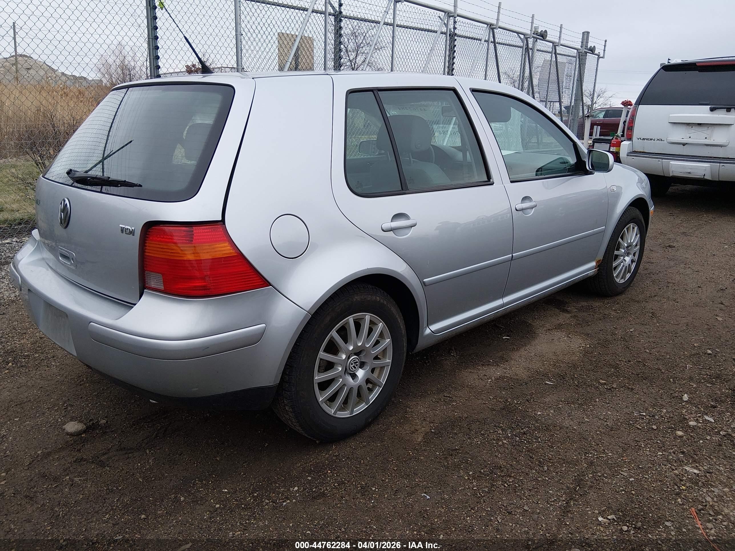 2003 Volkswagen Golf Gl Tdi Silver vin: 9BWFP61J334065461