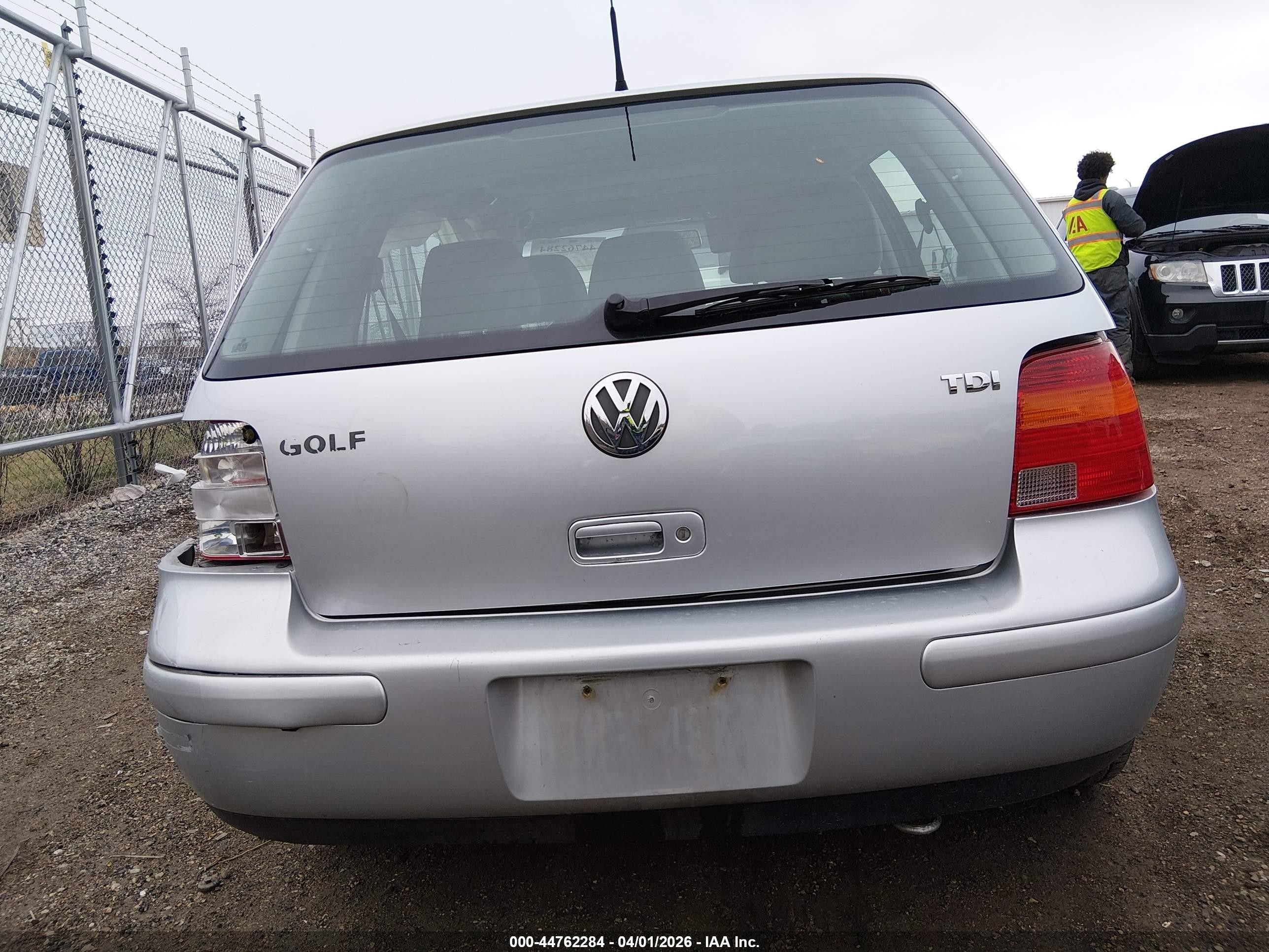 2003 Volkswagen Golf Gl Tdi Silver vin: 9BWFP61J334065461