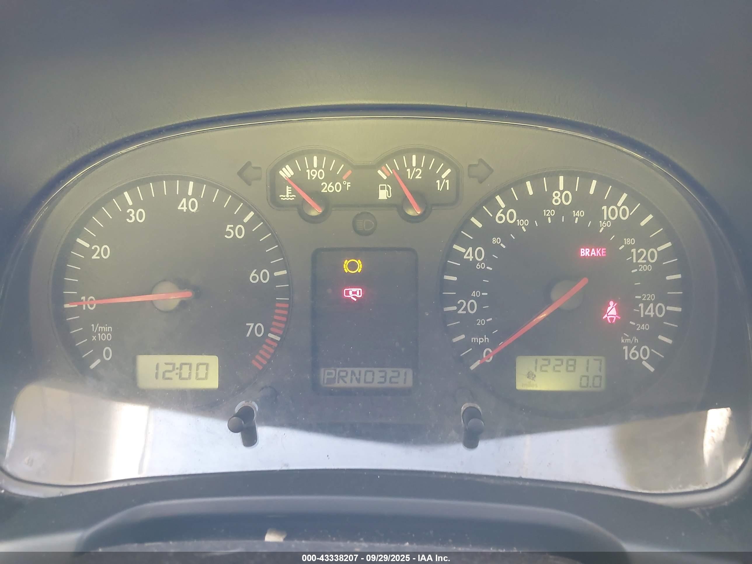 2003 Volkswagen Golf Gls 2.0l Blue vin: 9BWGK61J034032193