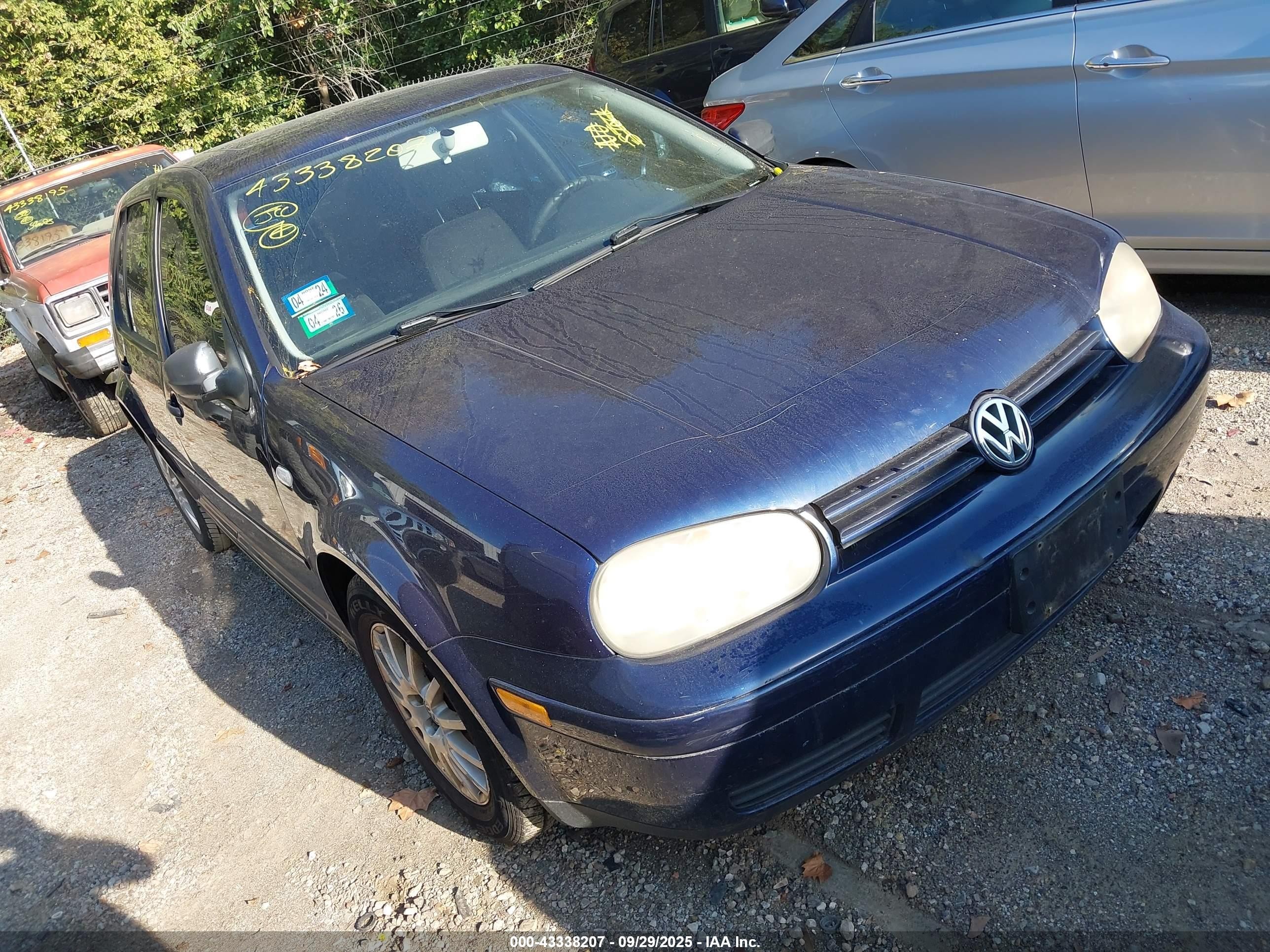 2003 Volkswagen Golf Gls 2.0l Blue vin: 9BWGK61J034032193