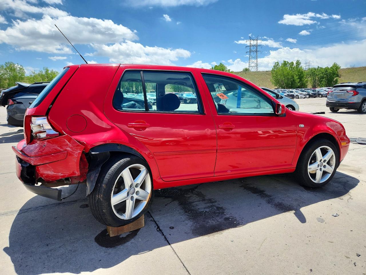 2003 Volkswagen Golf Gls Red vin: 9BWGK61J334003089