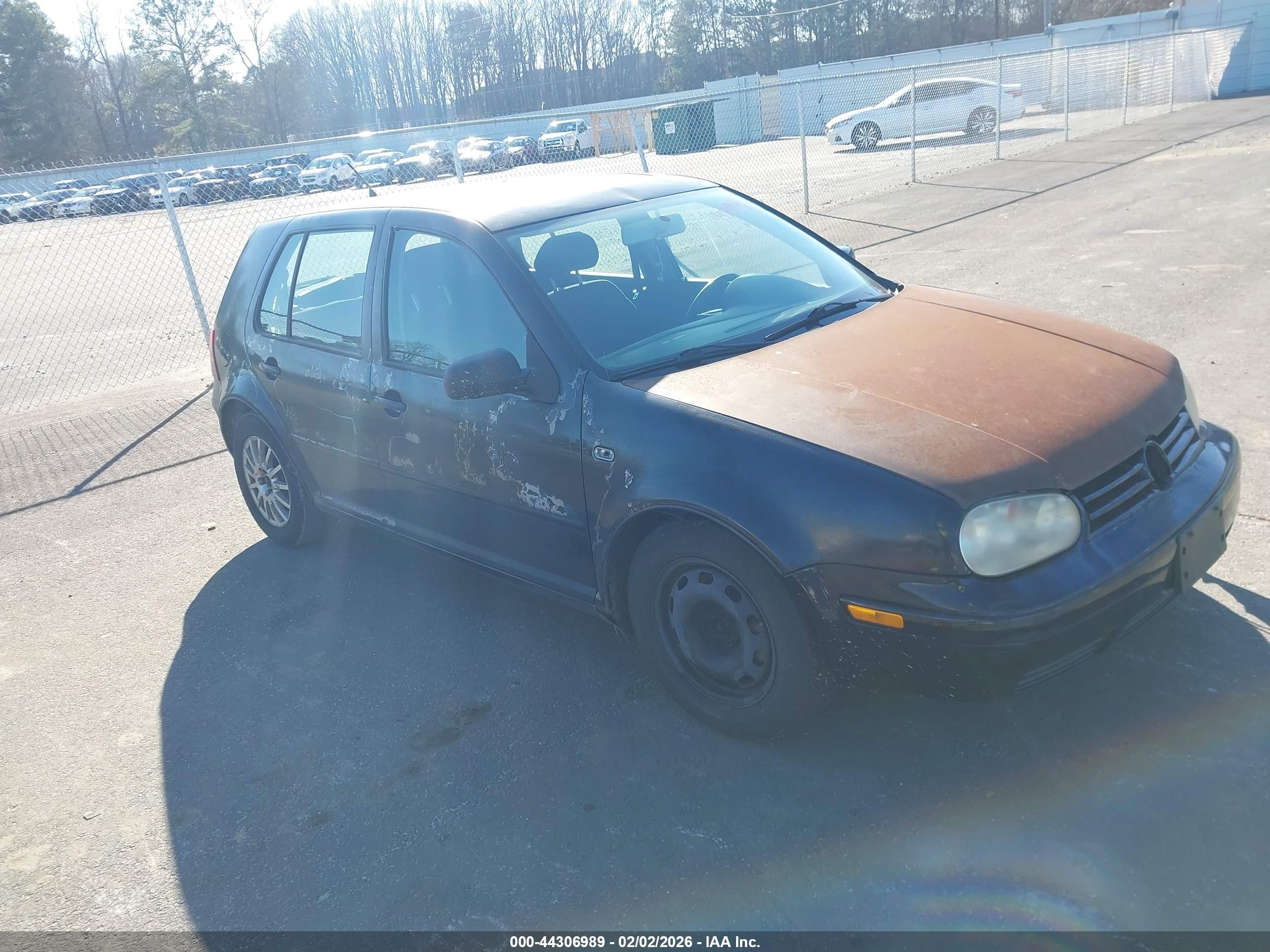 2003 Volkswagen Golf Gls 2.0l Black vin: 9BWGK61J534048826