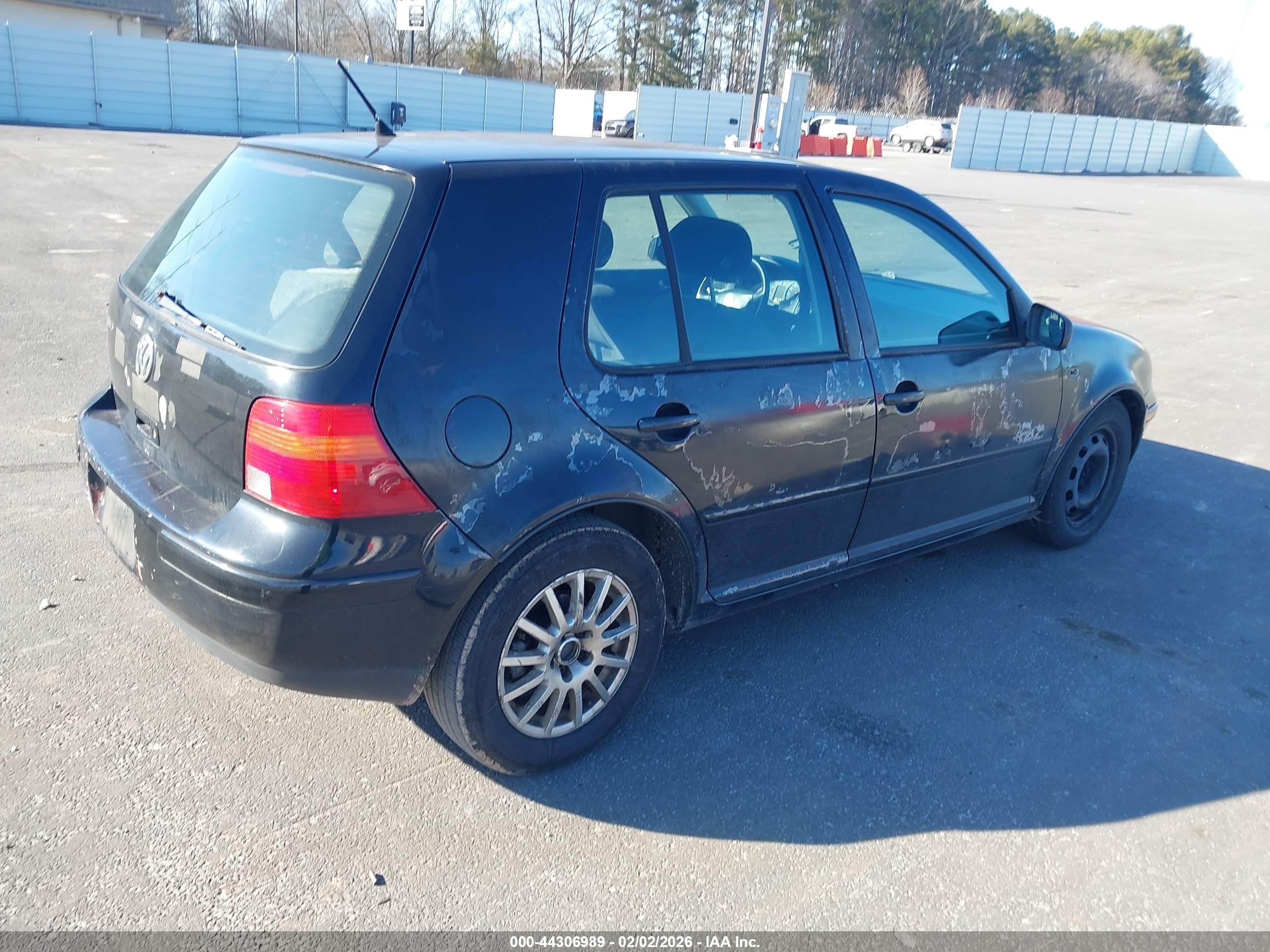 2003 Volkswagen Golf Gls 2.0l Black vin: 9BWGK61J534048826