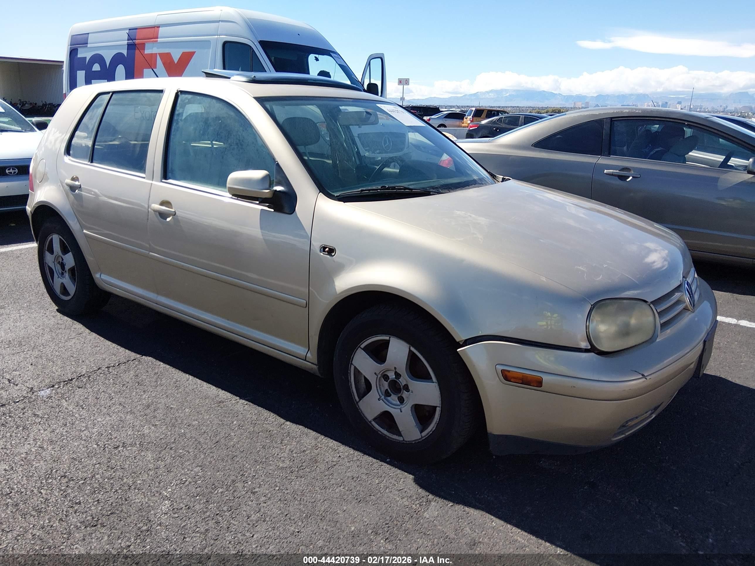 2003 Volkswagen Golf Gls 2.0l Gold vin: 9BWGK61J734057852