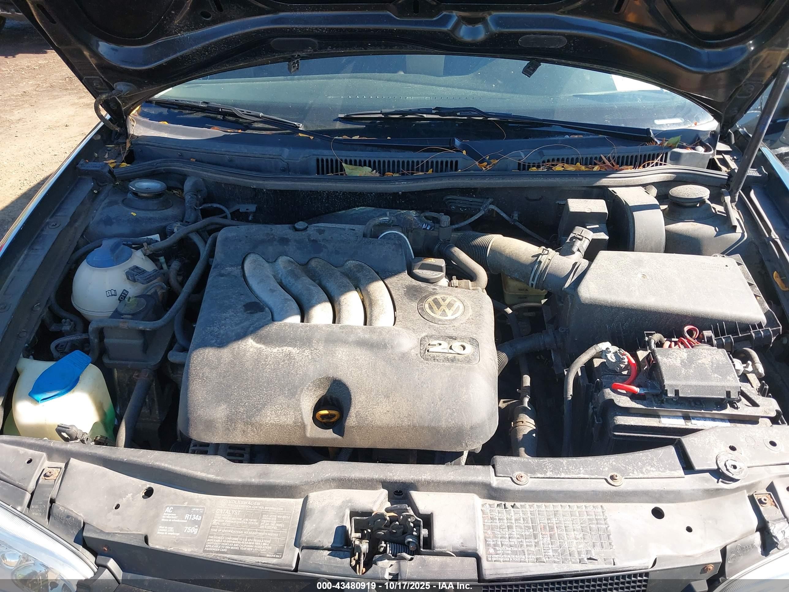 2004 Volkswagen Golf Gls 2.0l Черный vin: 9BWGL61J044005154