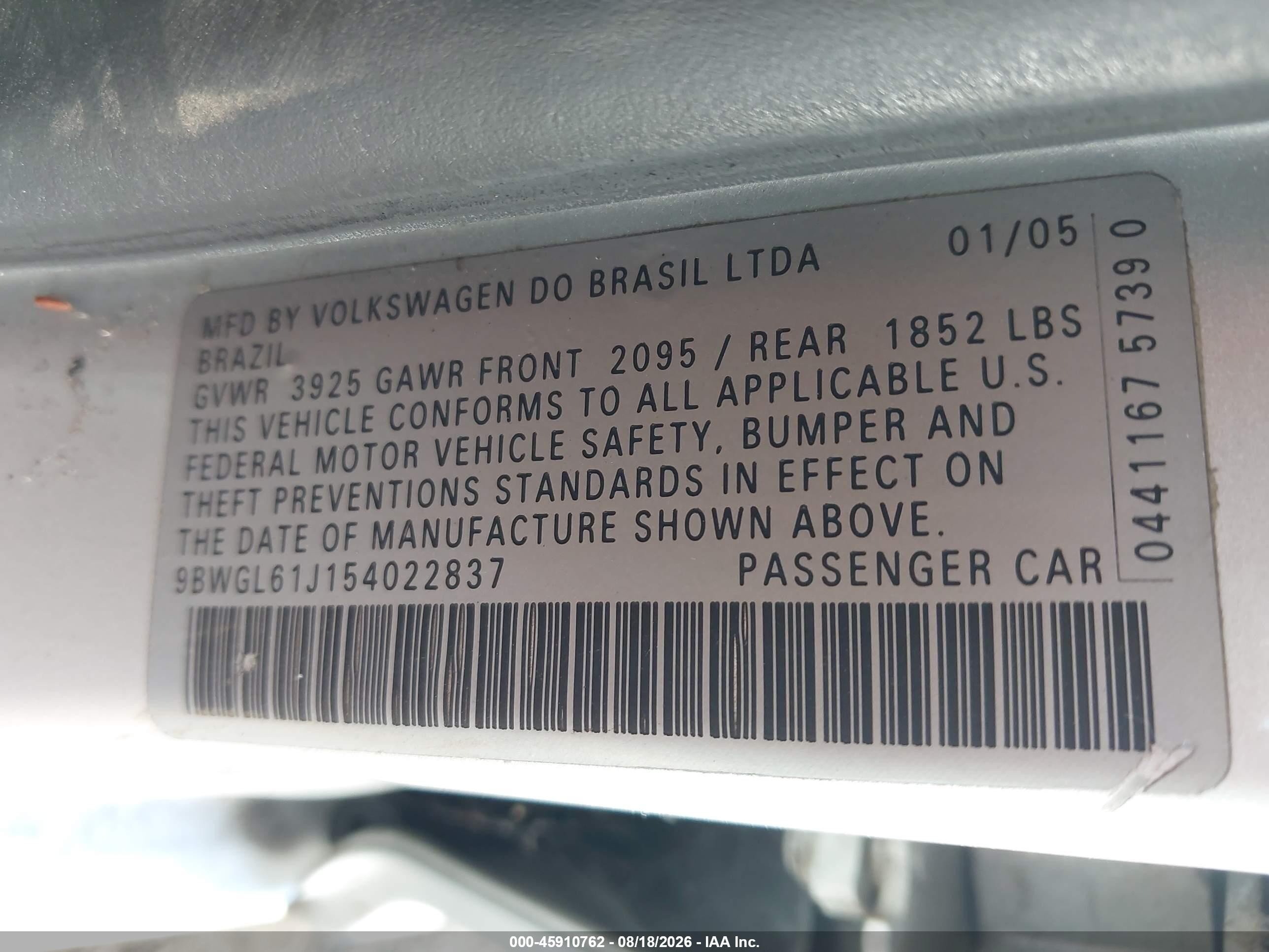 2005 Volkswagen Golf Gls 2.0l Серебряный vin: 9BWGL61J154022837