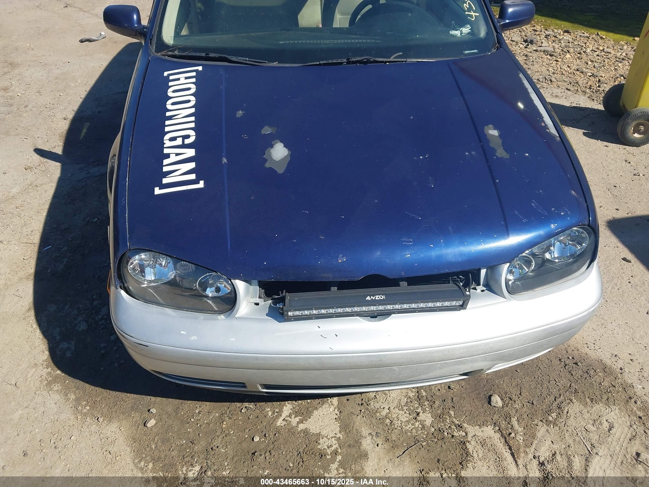 2004 Volkswagen Golf Gls 2.0l Blue vin: 9BWGL61J244002935