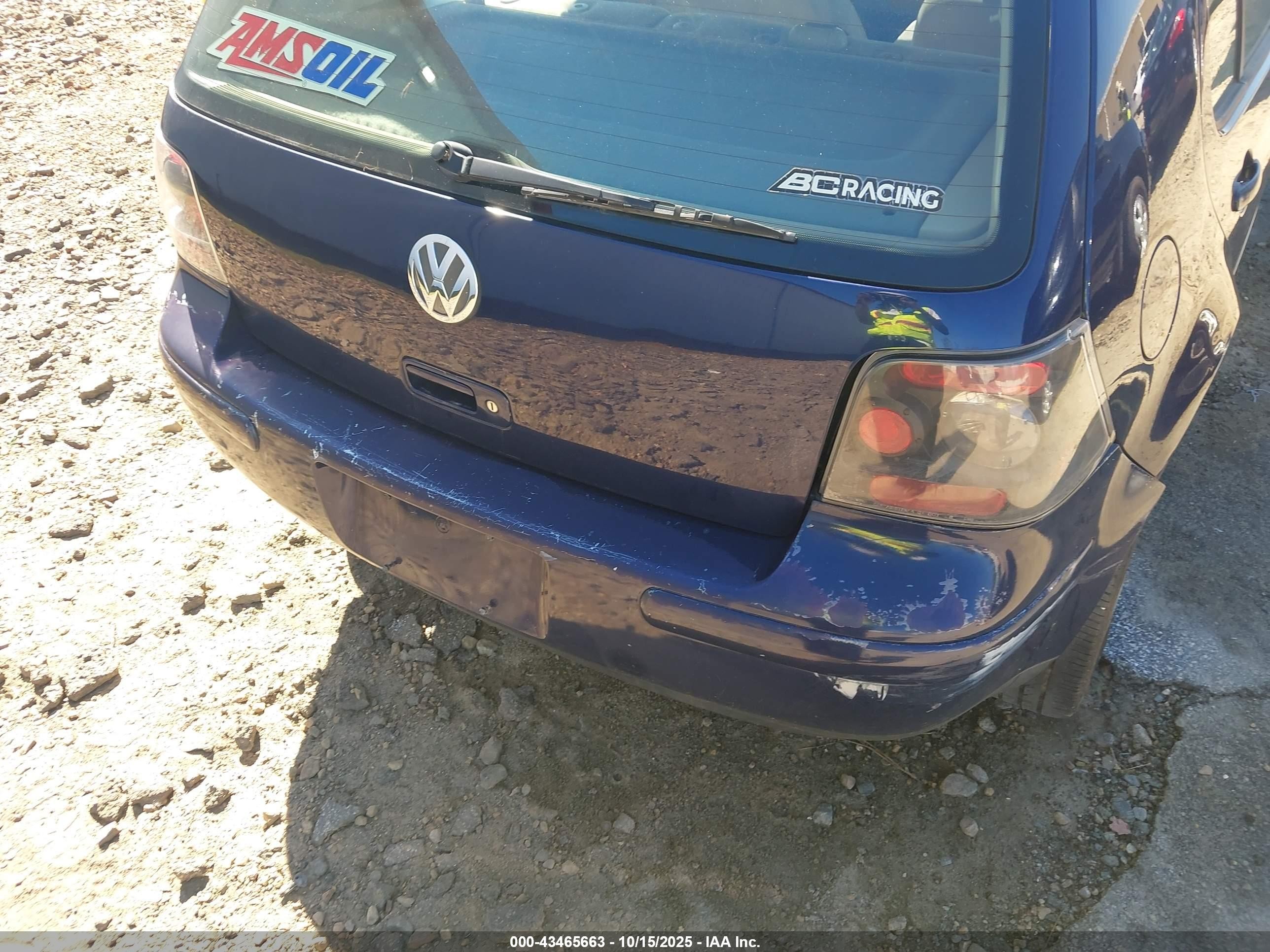2004 Volkswagen Golf Gls 2.0l Blue vin: 9BWGL61J244002935
