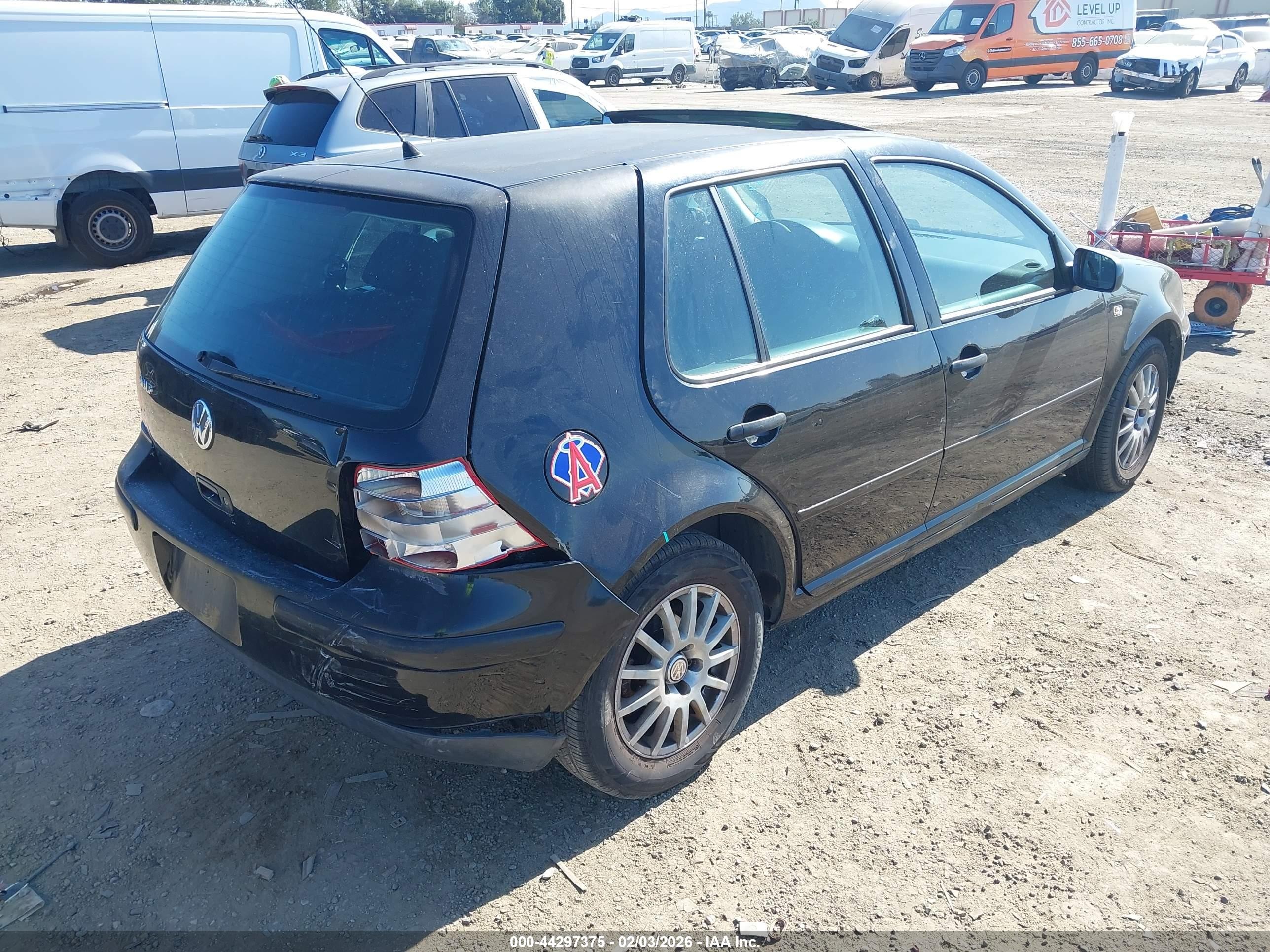 2004 Volkswagen Golf Gls 2.0l Black vin: 9BWGL61J344001552