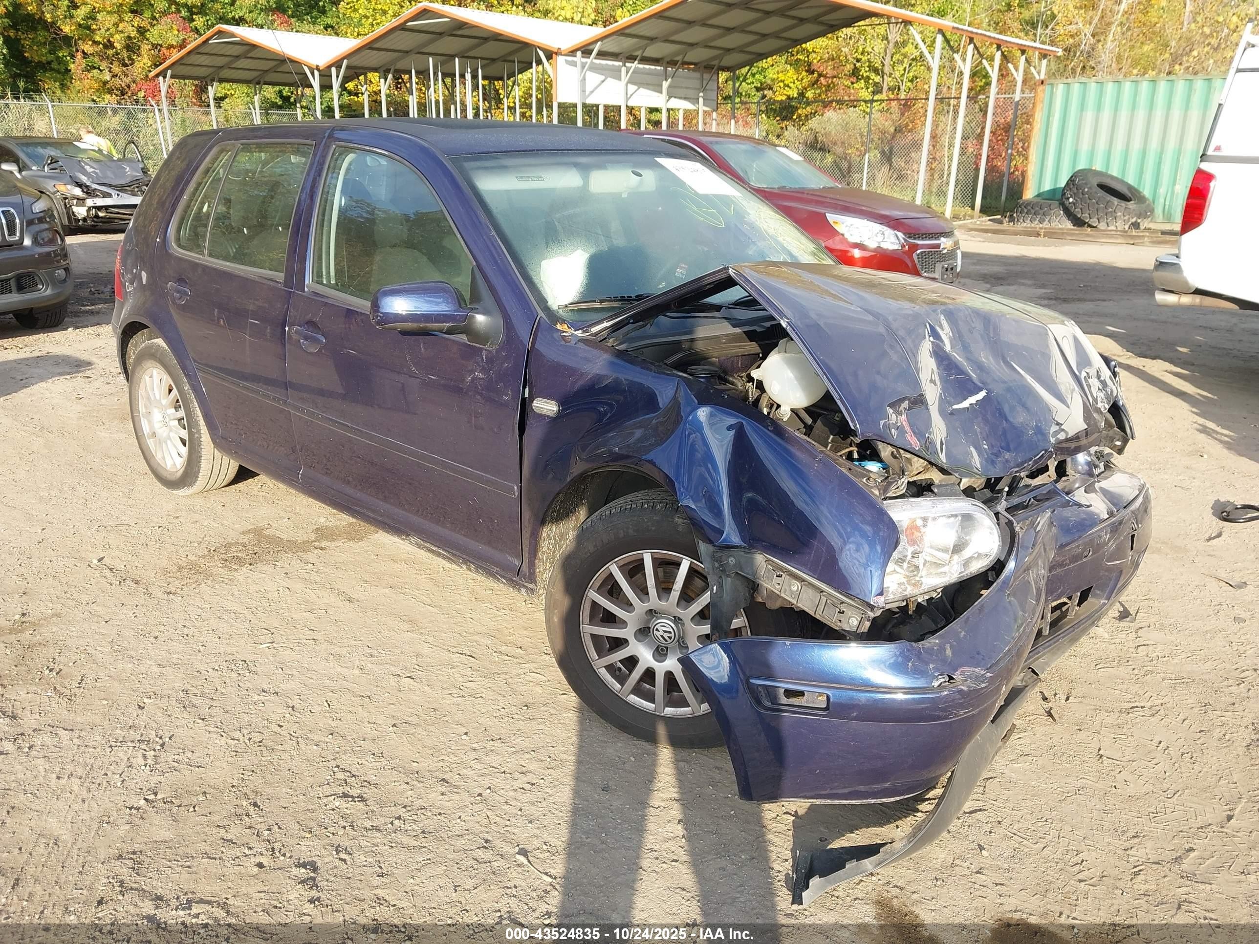 2004 Volkswagen Golf Gls 2.0l Blue vin: 9BWGL61J344004936