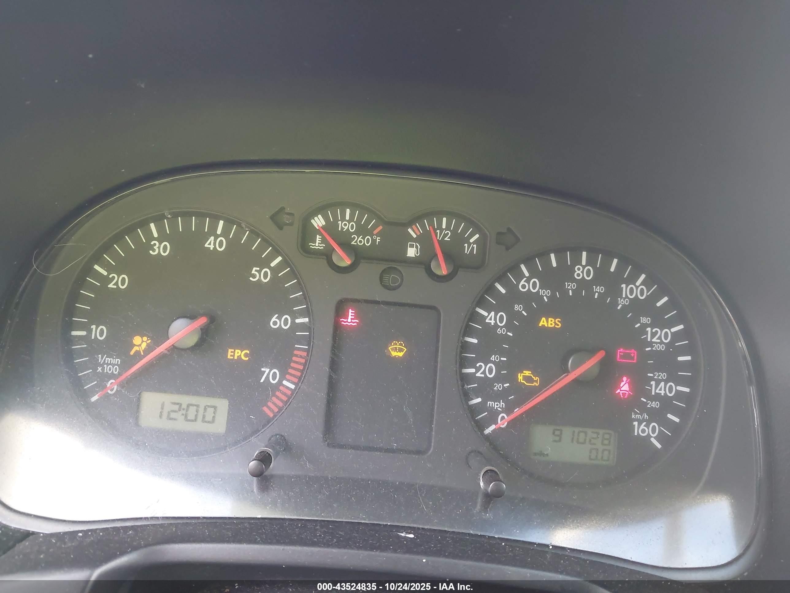 2004 Volkswagen Golf Gls 2.0l Blue vin: 9BWGL61J344004936
