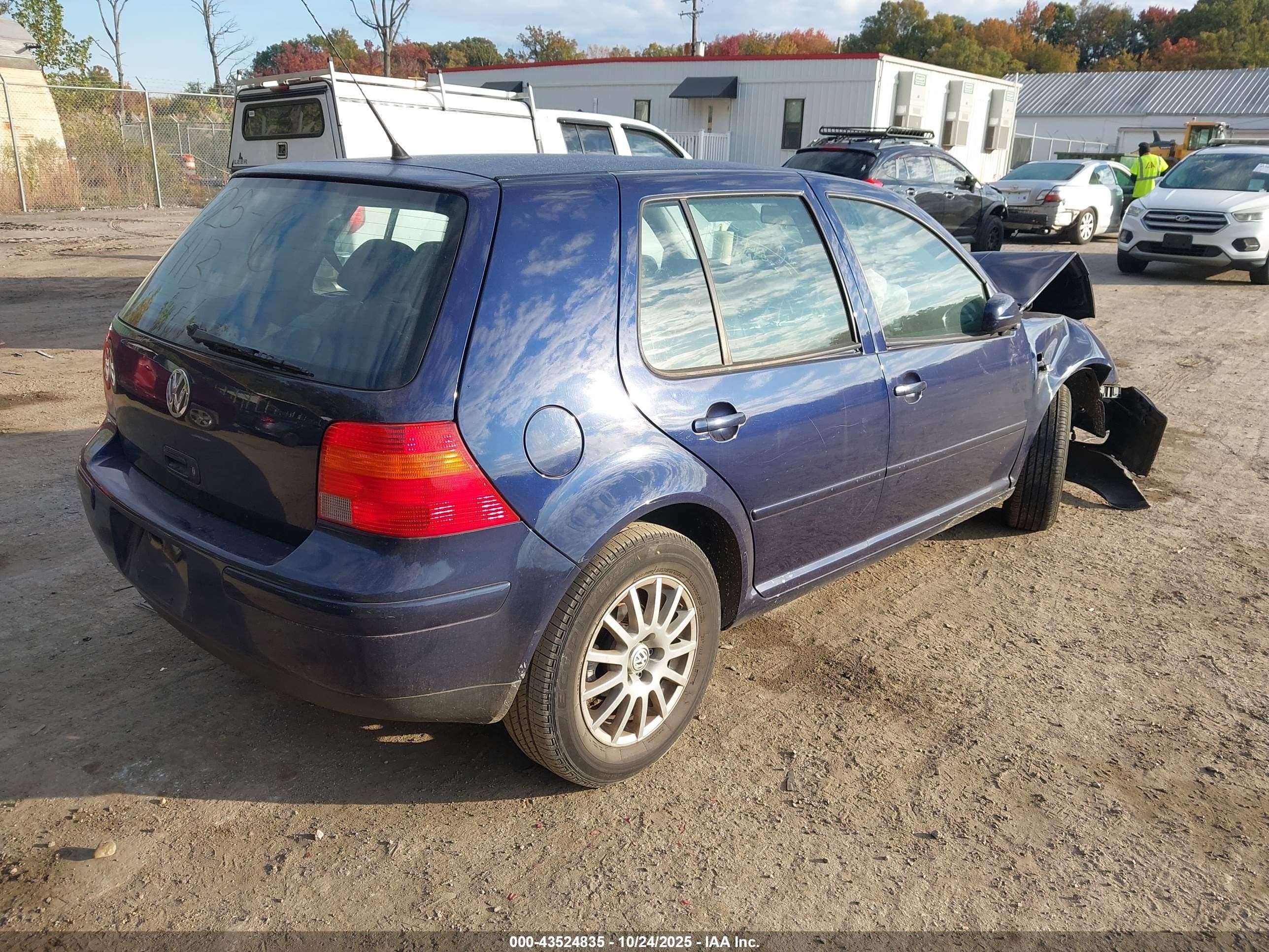 2004 Volkswagen Golf Gls 2.0l Blue vin: 9BWGL61J344004936