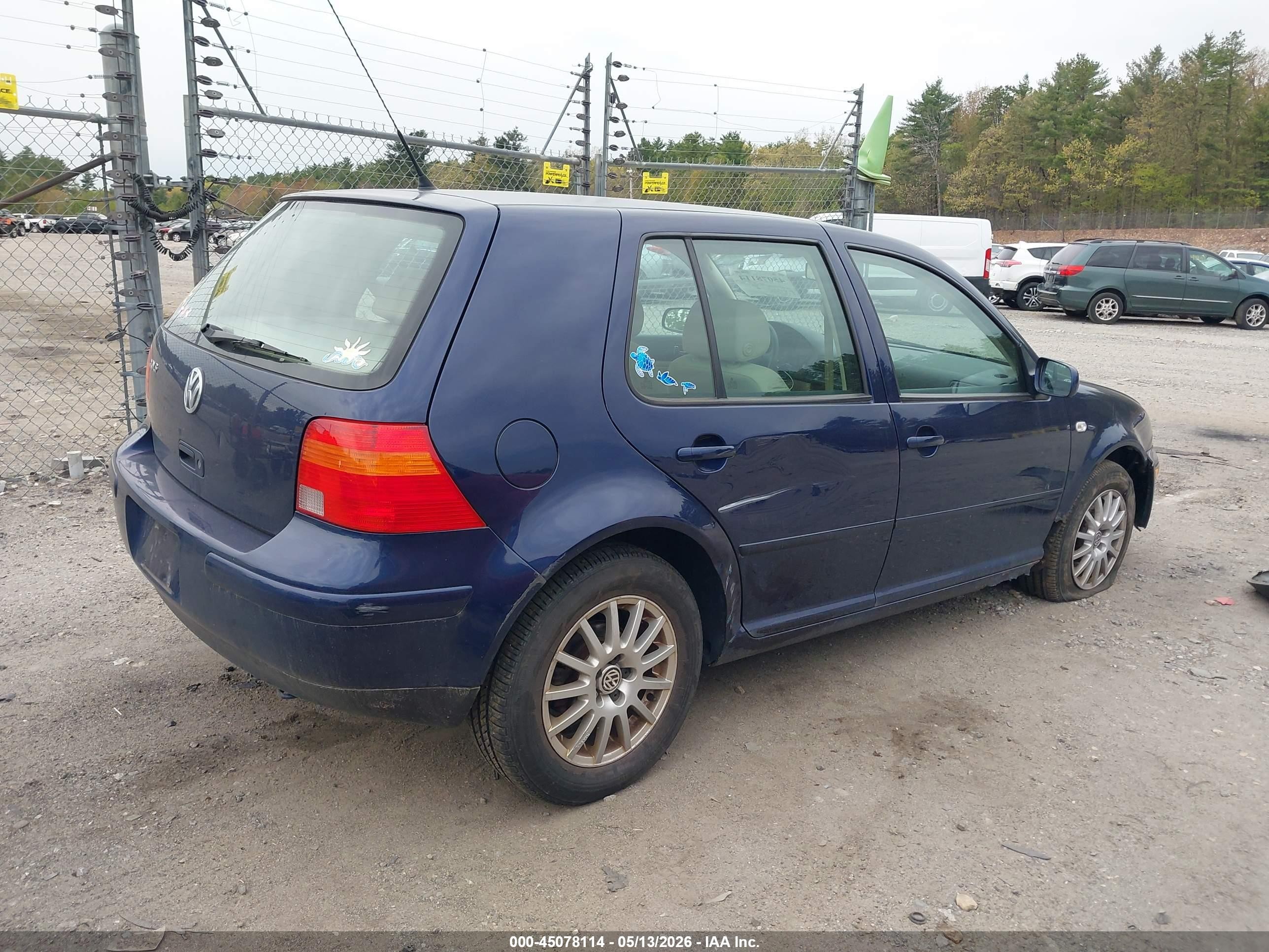 2004 Volkswagen Golf Gls 2.0l Blue vin: 9BWGL61J444004492