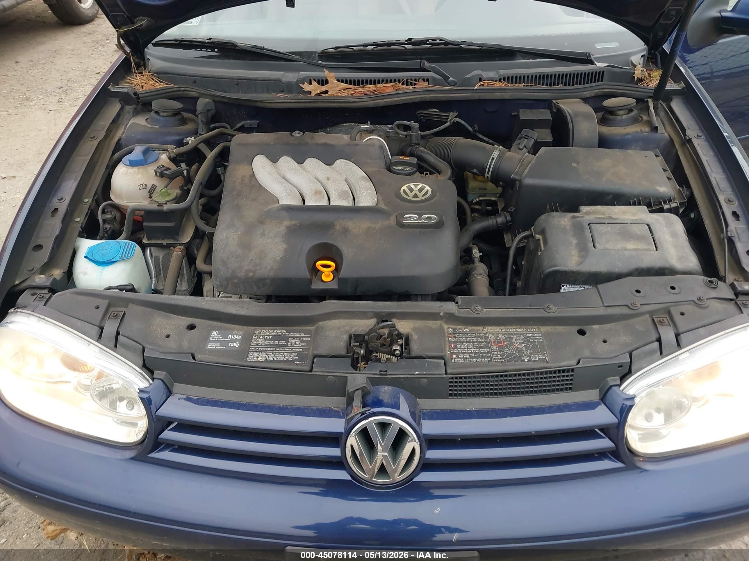 2004 Volkswagen Golf Gls 2.0l Blue vin: 9BWGL61J444004492