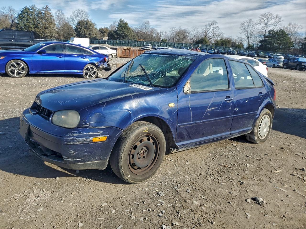 2004 Volkswagen Golf Gls Blue vin: 9BWGL61J444041557