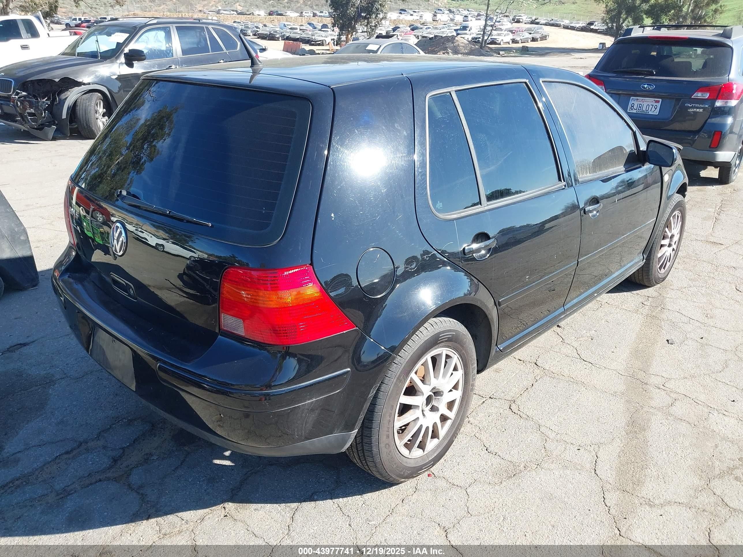2006 Volkswagen Golf Gls 2.0l Black vin: 9BWGL61J464009047