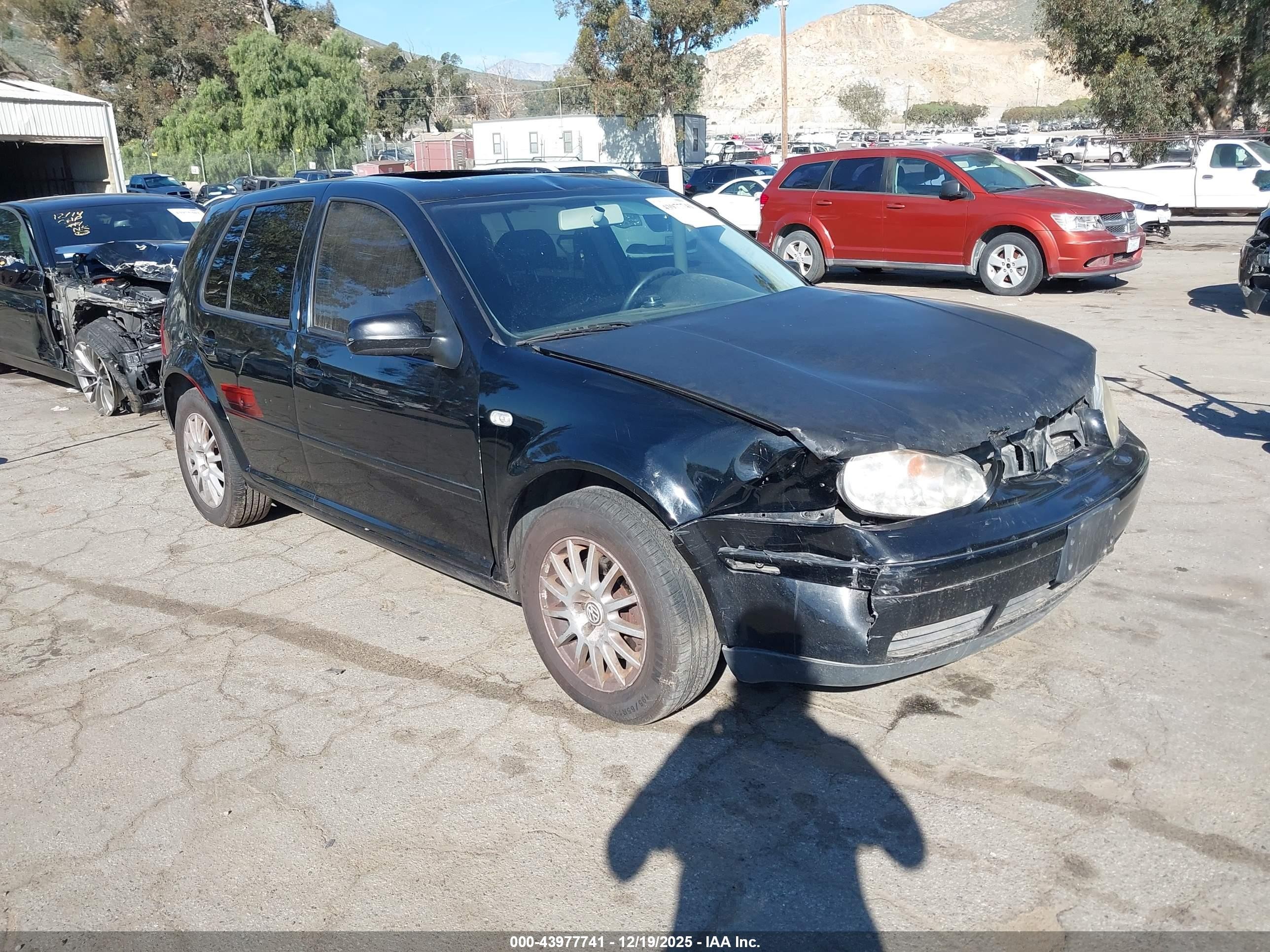 2006 Volkswagen Golf Gls 2.0l Black vin: 9BWGL61J464009047