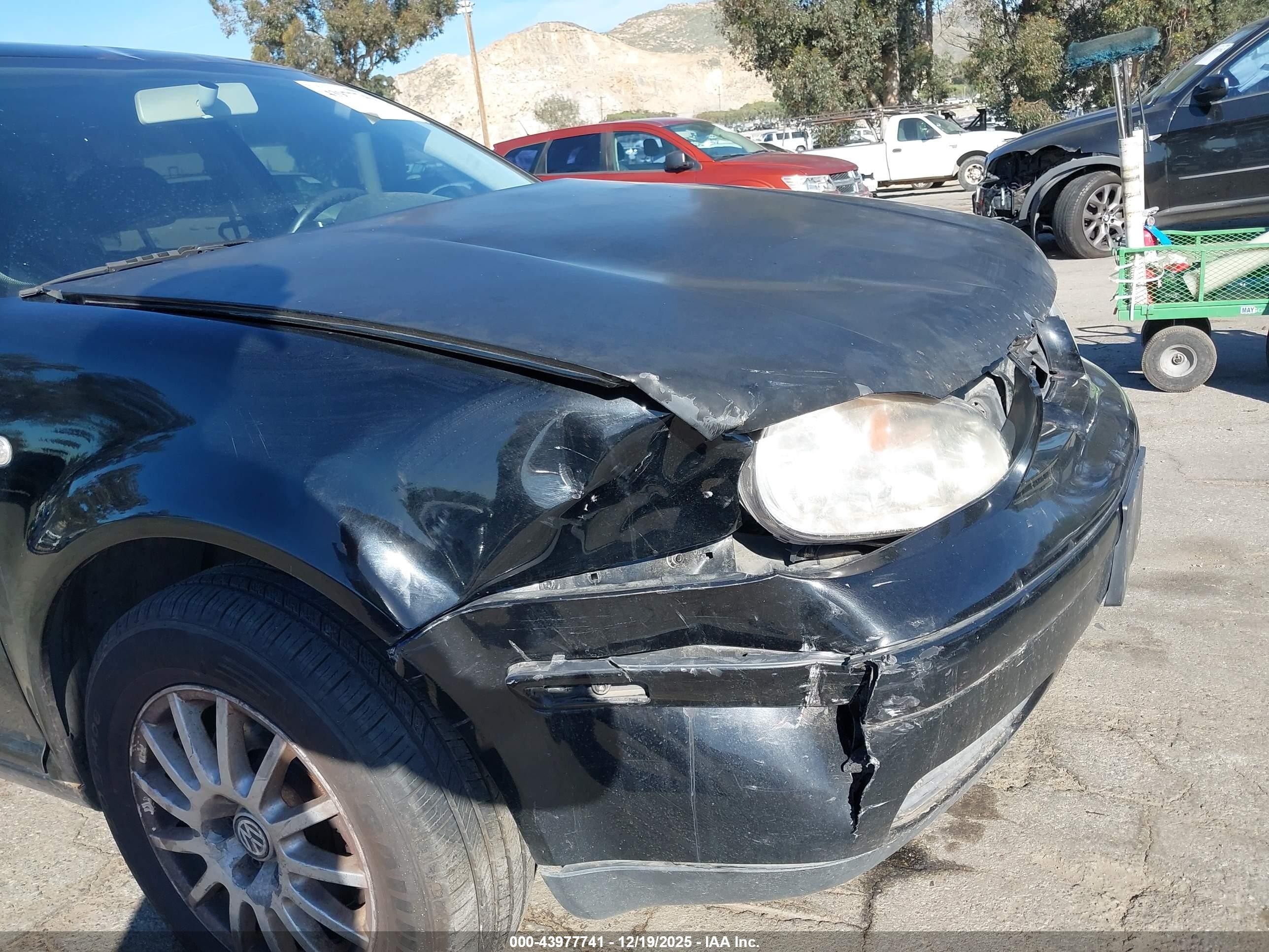2006 Volkswagen Golf Gls 2.0l Black vin: 9BWGL61J464009047