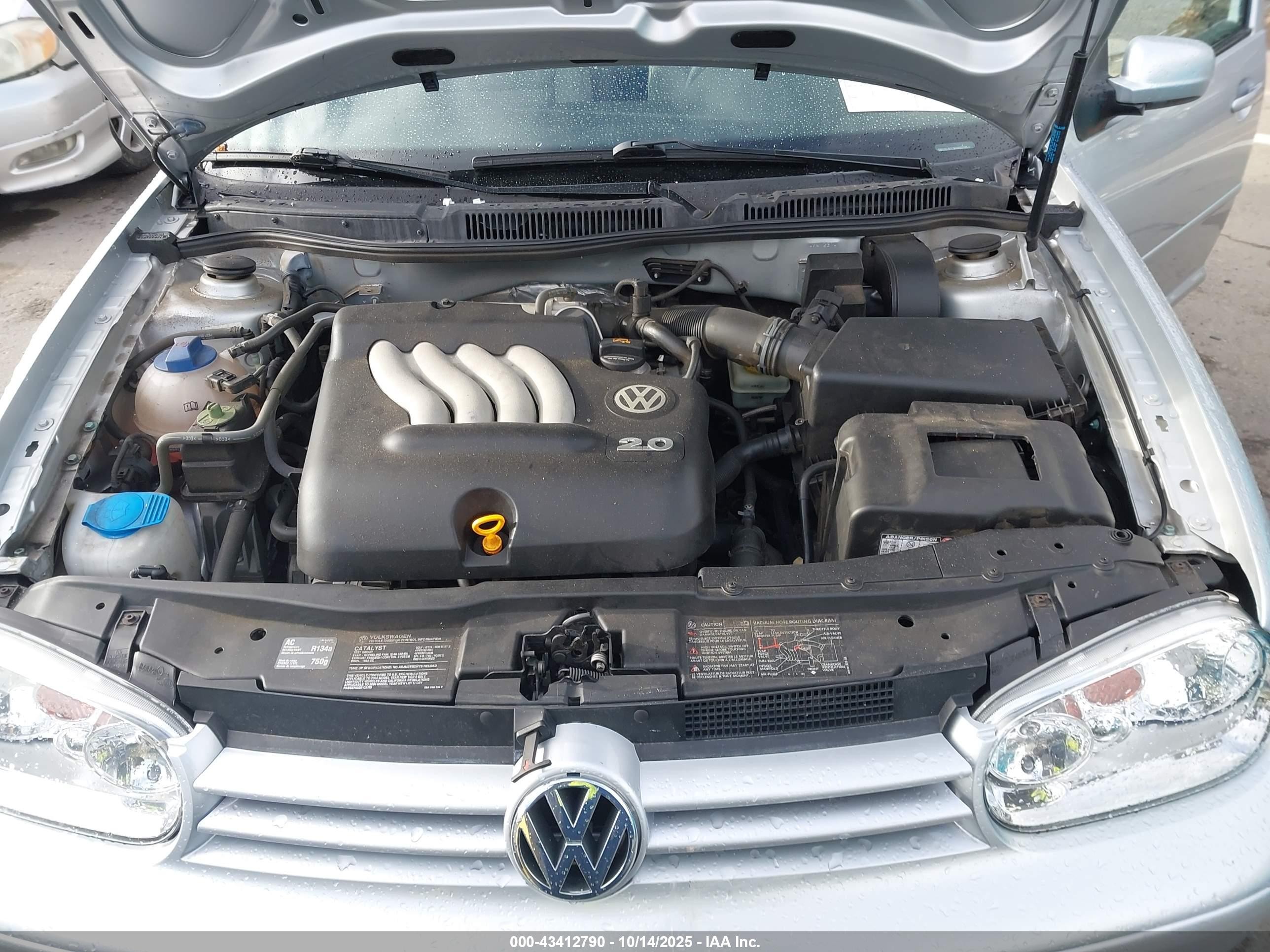 2004 Volkswagen Golf Gls 2.0l Silver vin: 9BWGL61J944031901