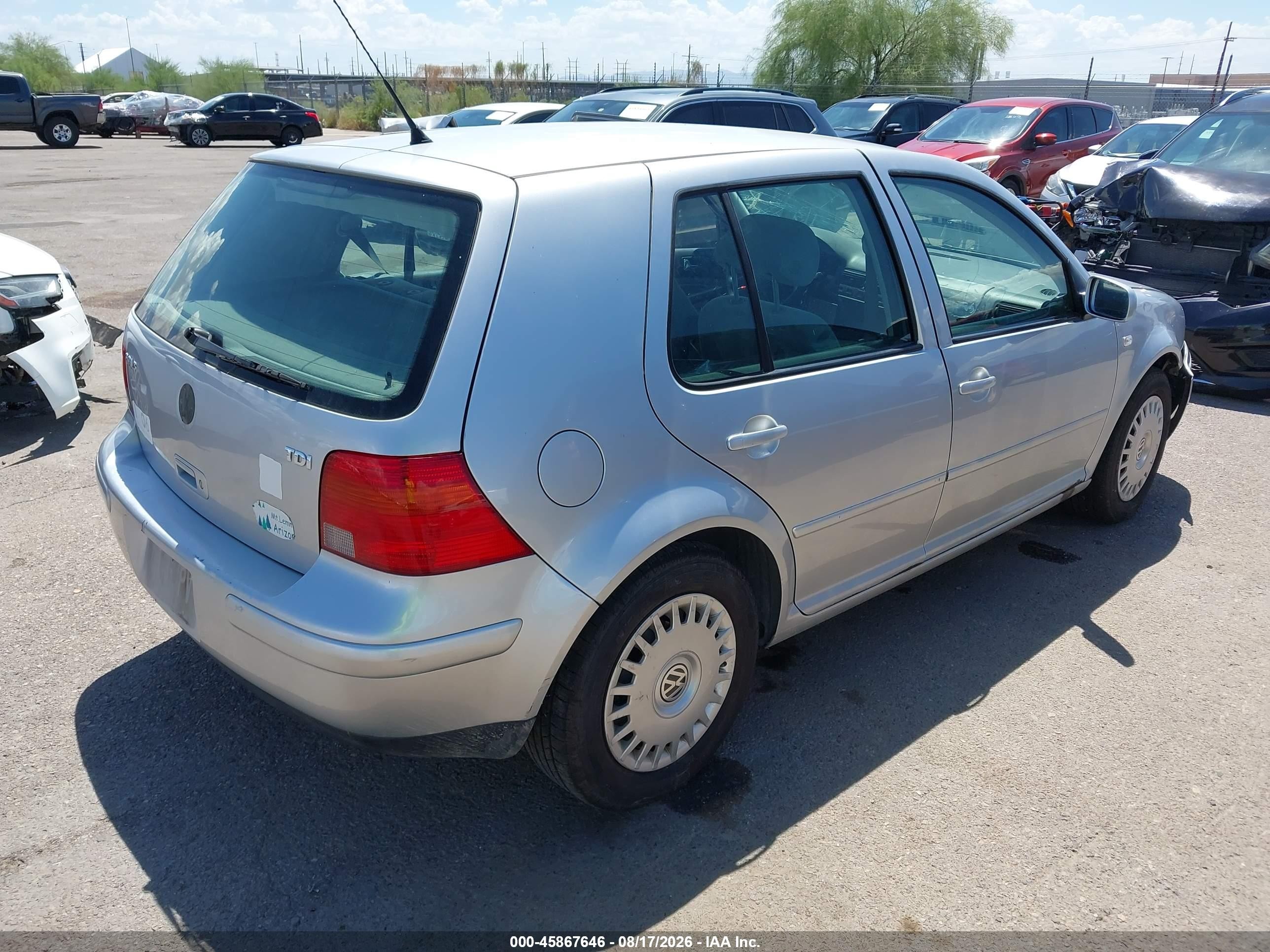 2002 Volkswagen Golf Gls Silver vin: 9BWGP61J024059586