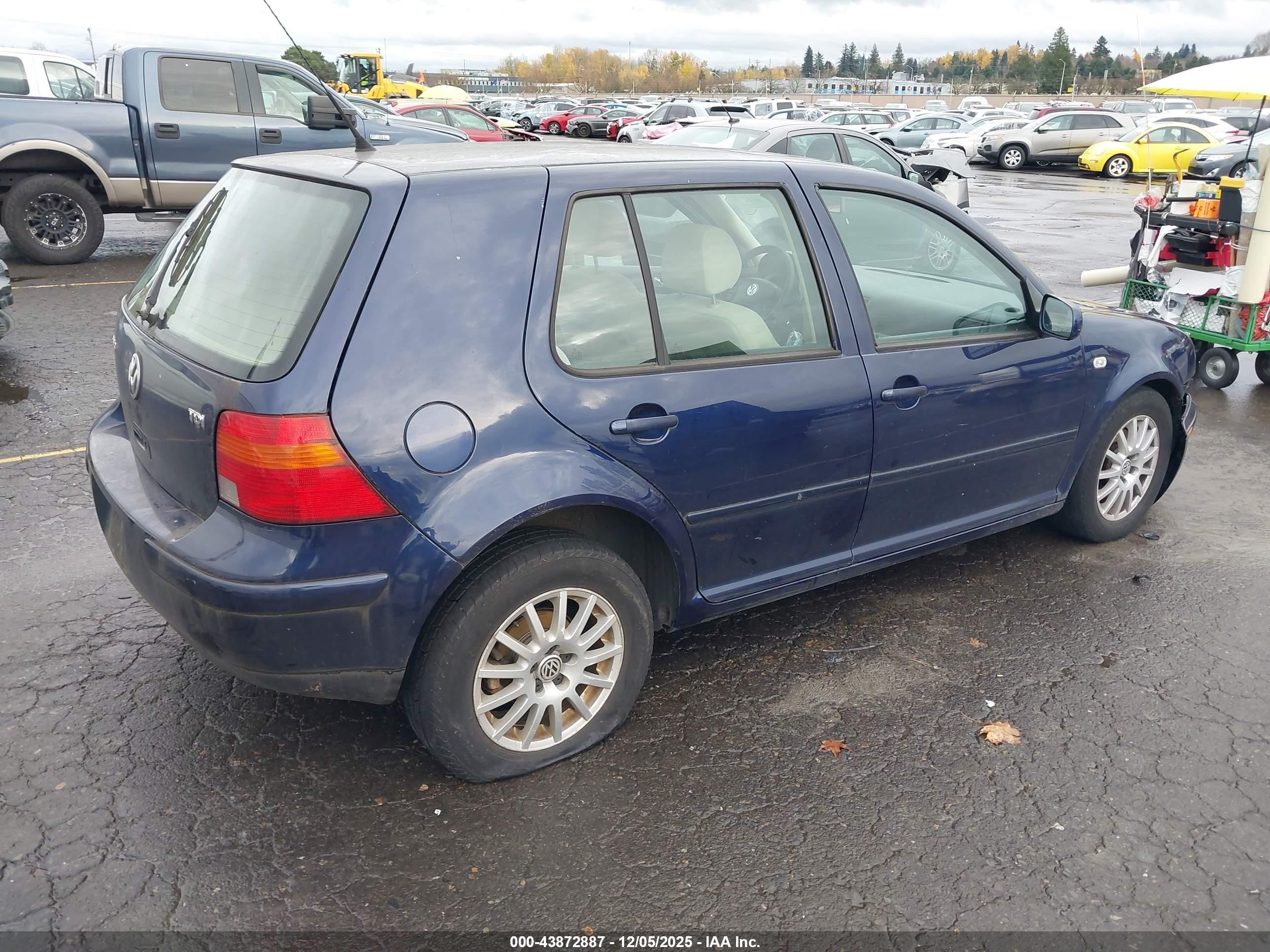 2003 Volkswagen Golf Gls Tdi Dark Blue vin: 9BWGP61J634016274