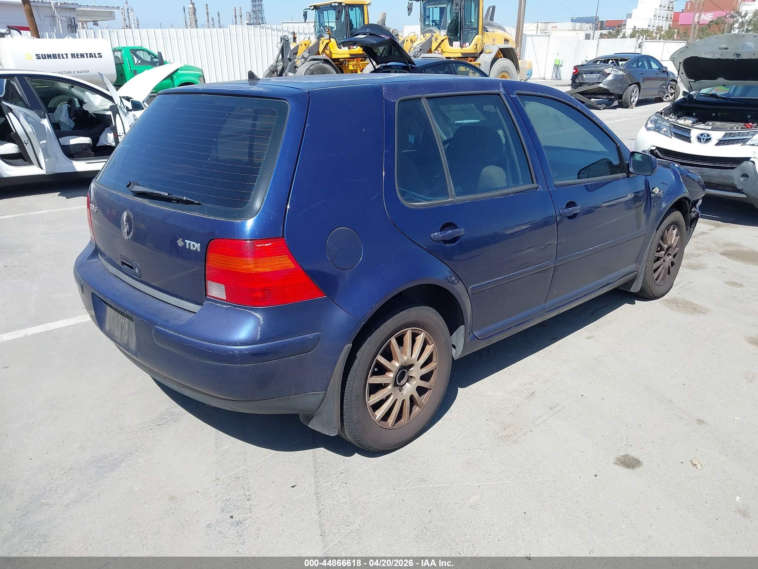 2003 Volkswagen Golf Gls Tdi Blue vin: 9BWGP61J634072036