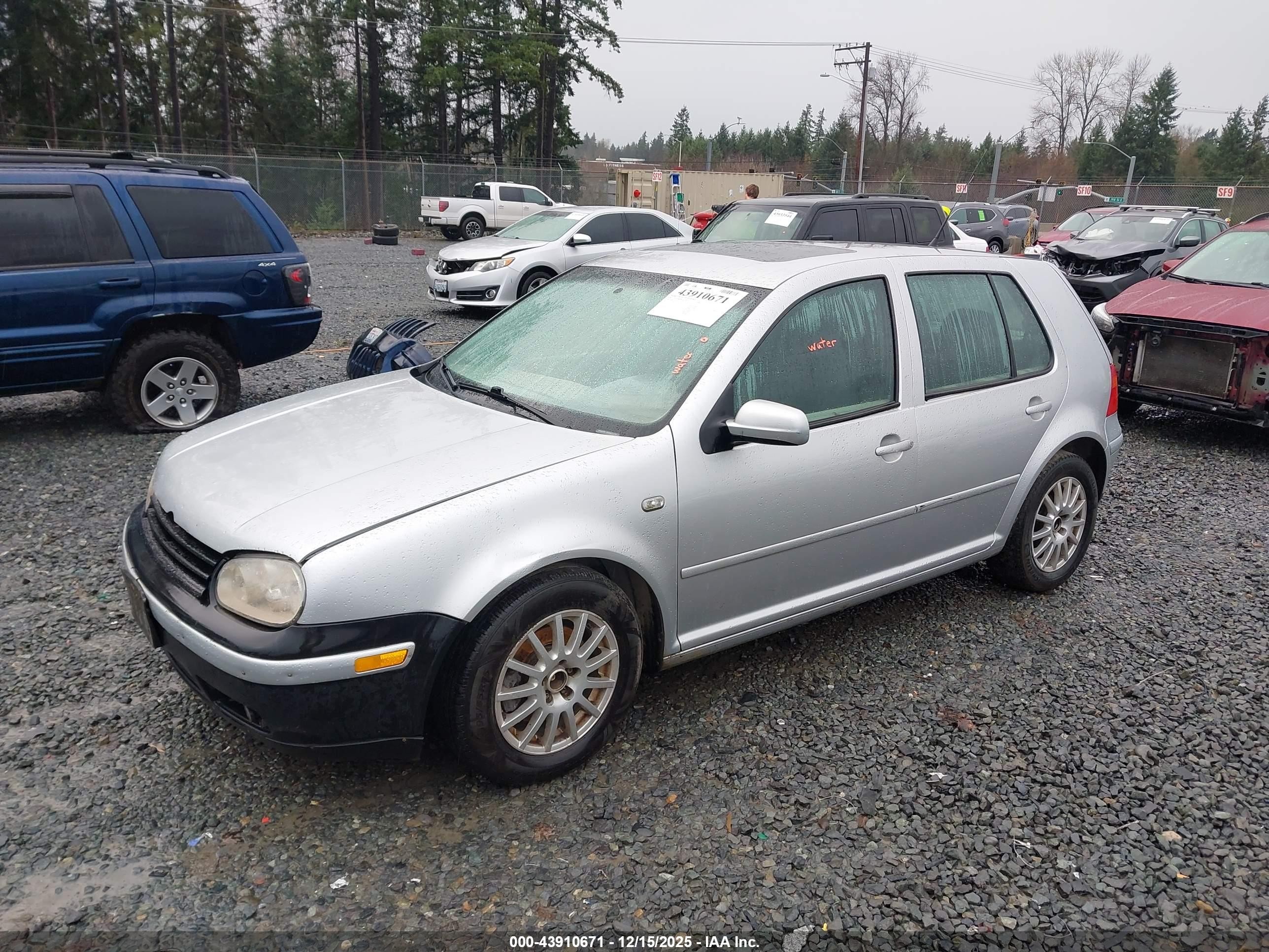 2003 Volkswagen Golf Gls Tdi Silver vin: 9BWGP61J634072215