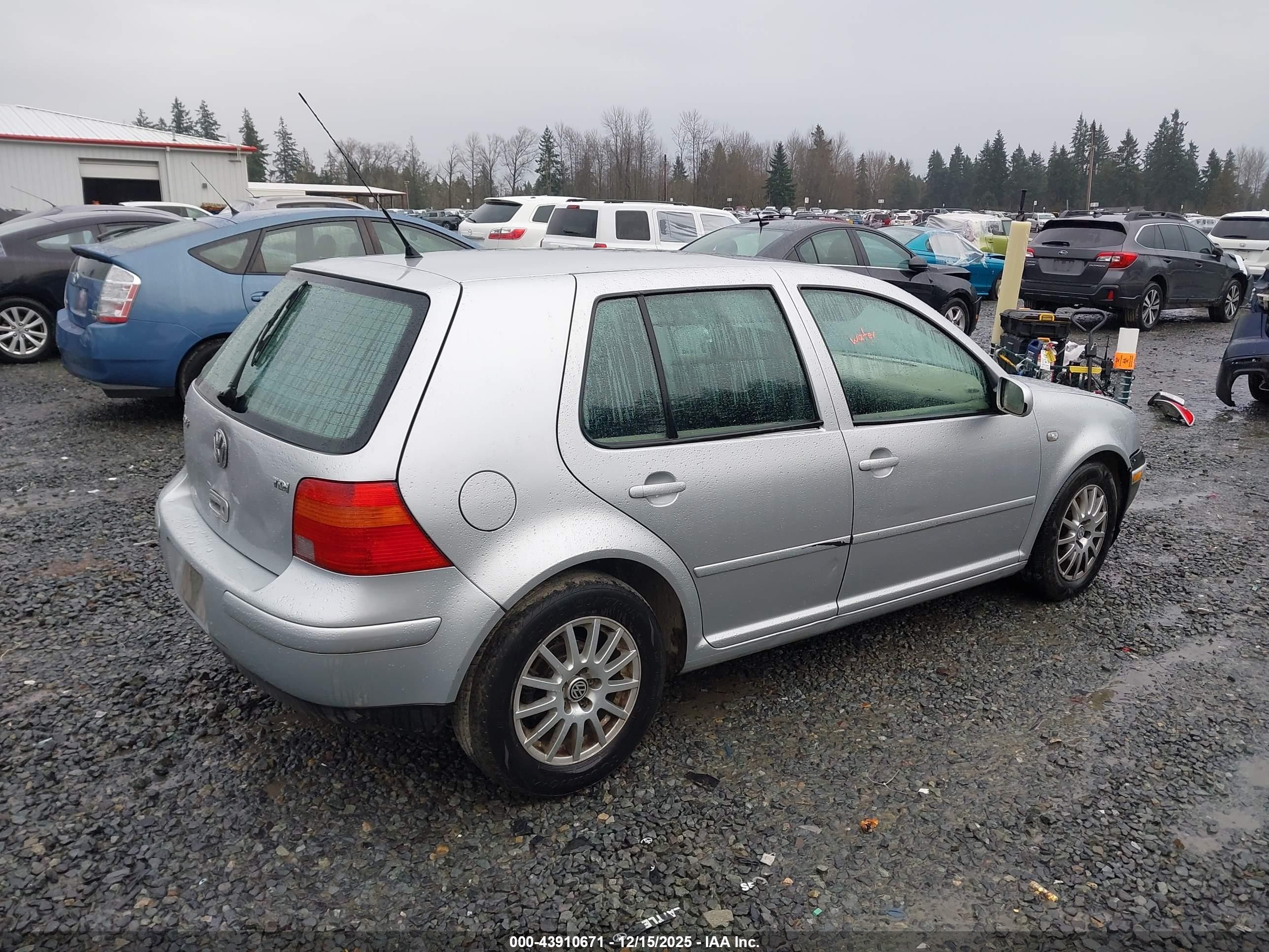 2003 Volkswagen Golf Gls Tdi Silver vin: 9BWGP61J634072215