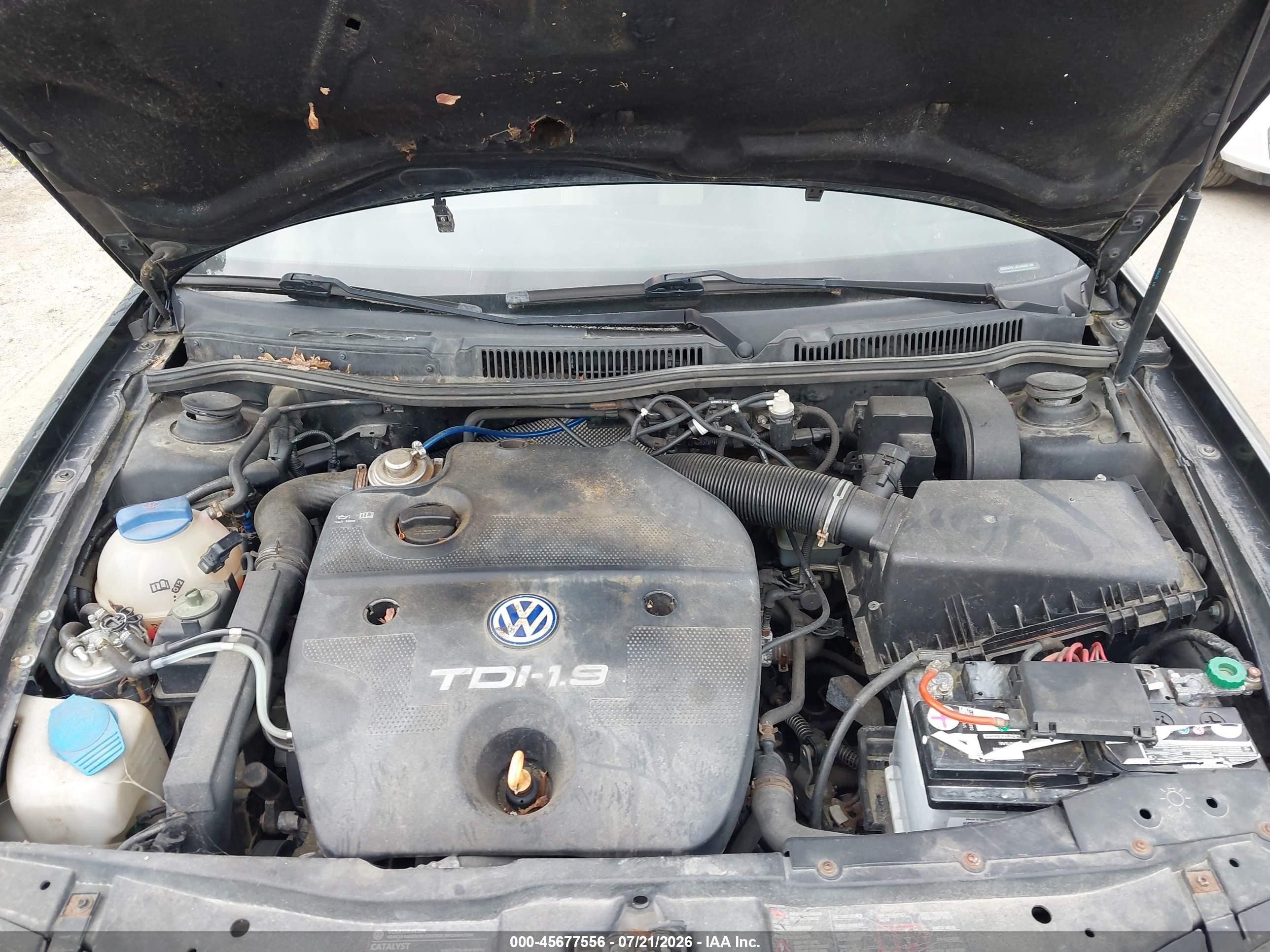 2003 Volkswagen Golf Gls Tdi Black vin: 9BWGP61JX34009196