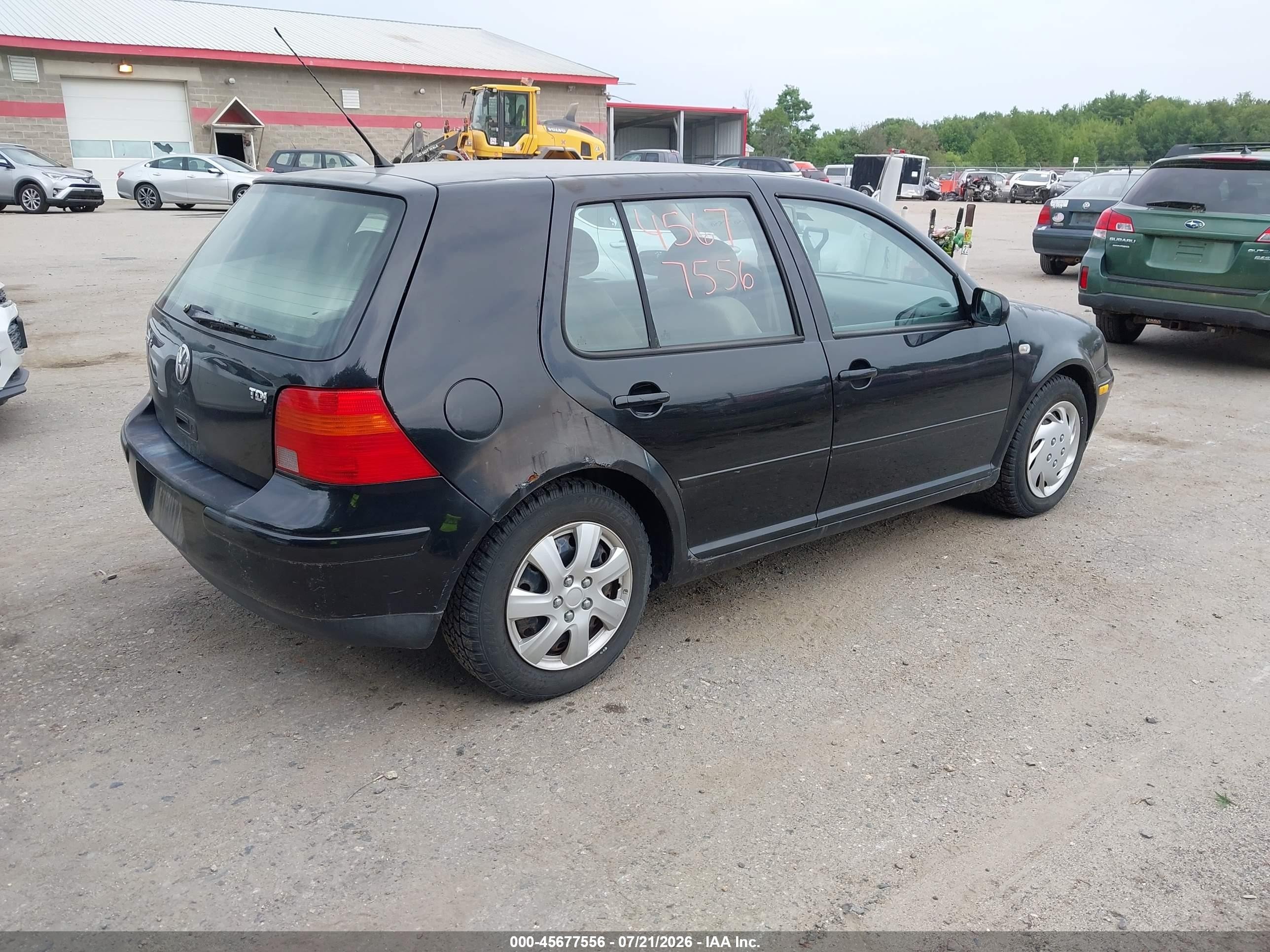 2003 Volkswagen Golf Gls Tdi Black vin: 9BWGP61JX34009196