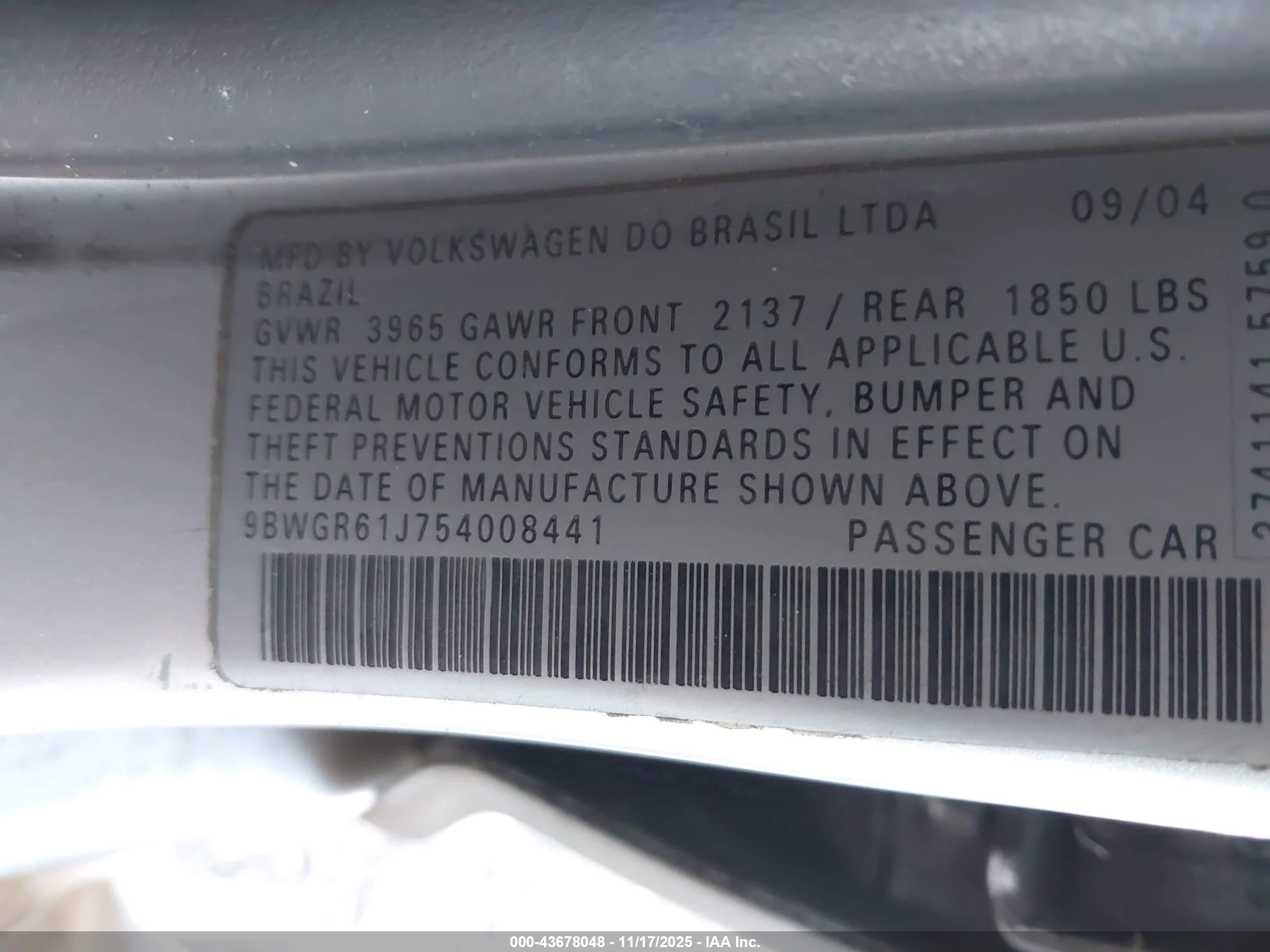 2005 Volkswagen Golf Gls Tdi Серебряный vin: 9BWGR61J754008441