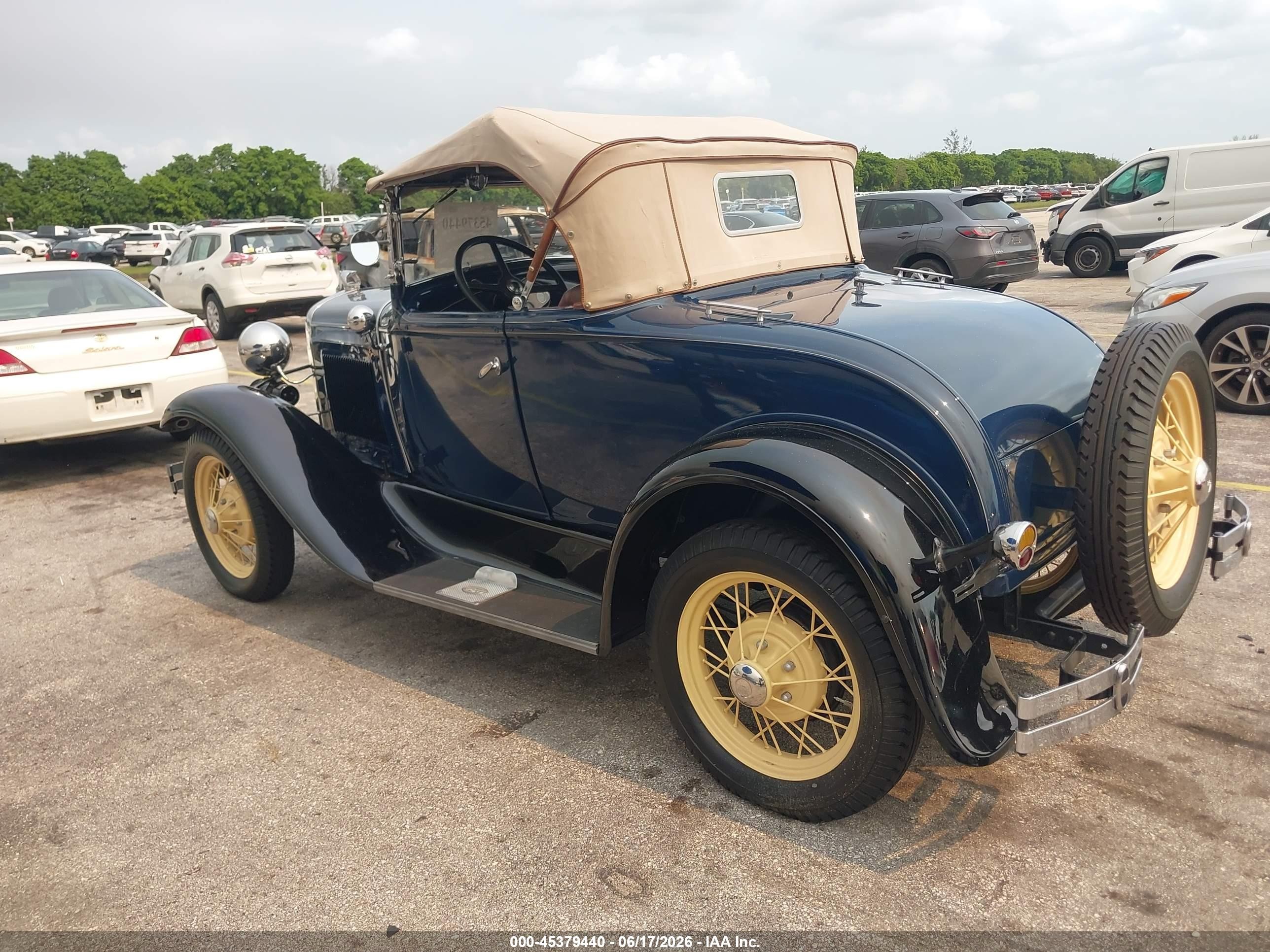 1970 Ford Model A Roadster Blue vin: A4142825