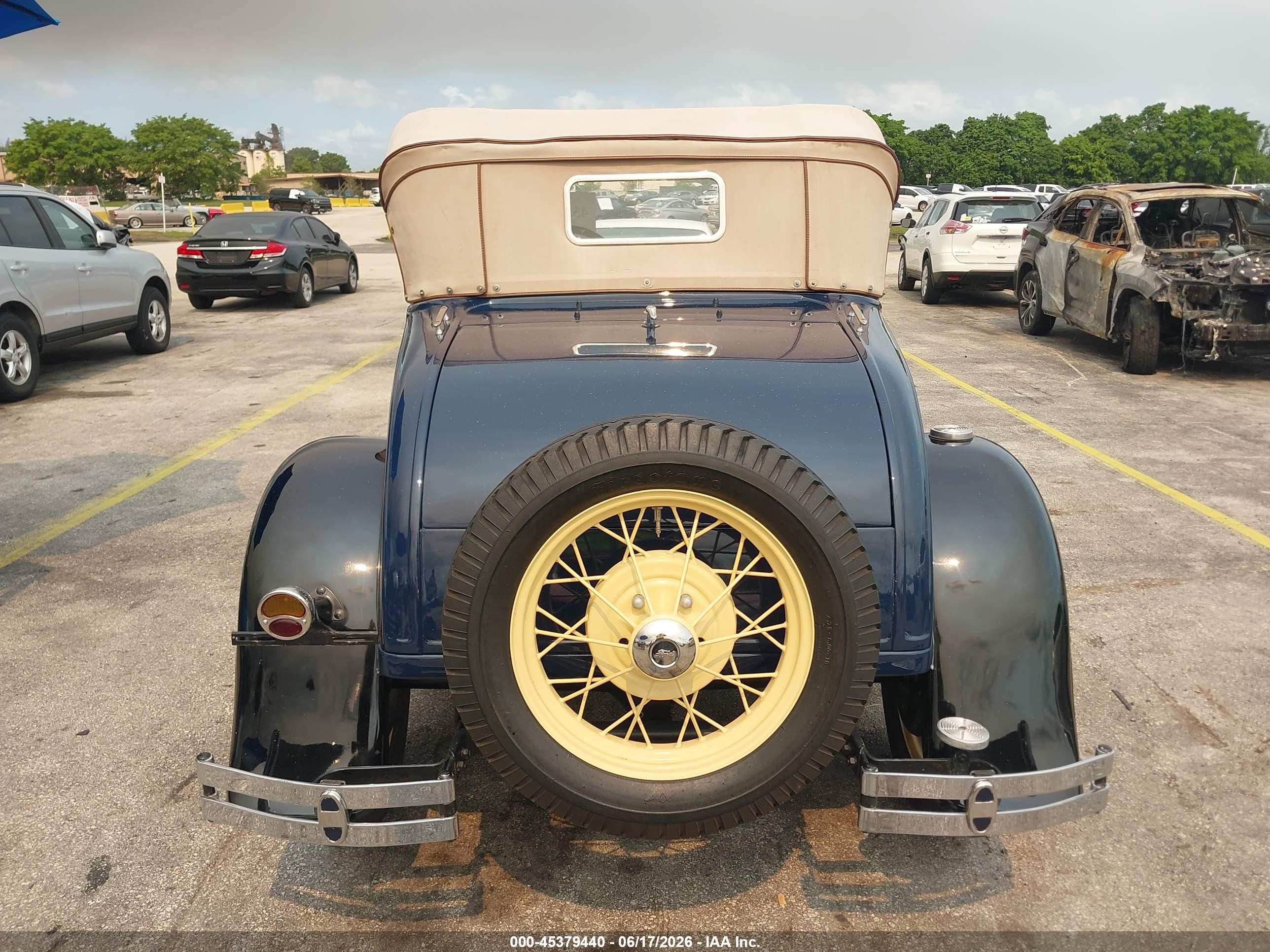 1970 Ford Model A Roadster Blue vin: A4142825