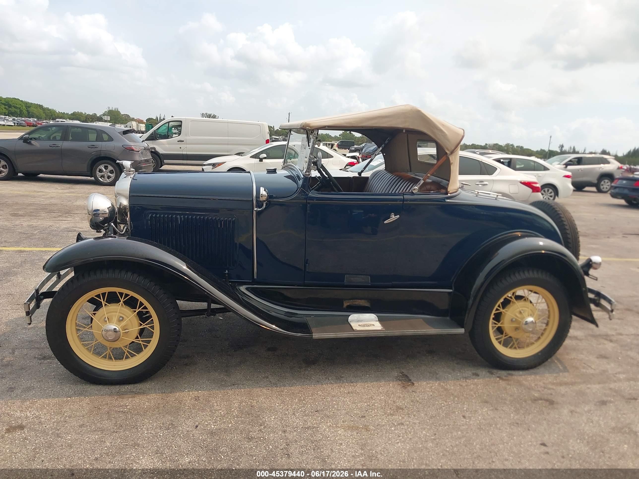 1970 Ford Model A Roadster Blue vin: A4142825